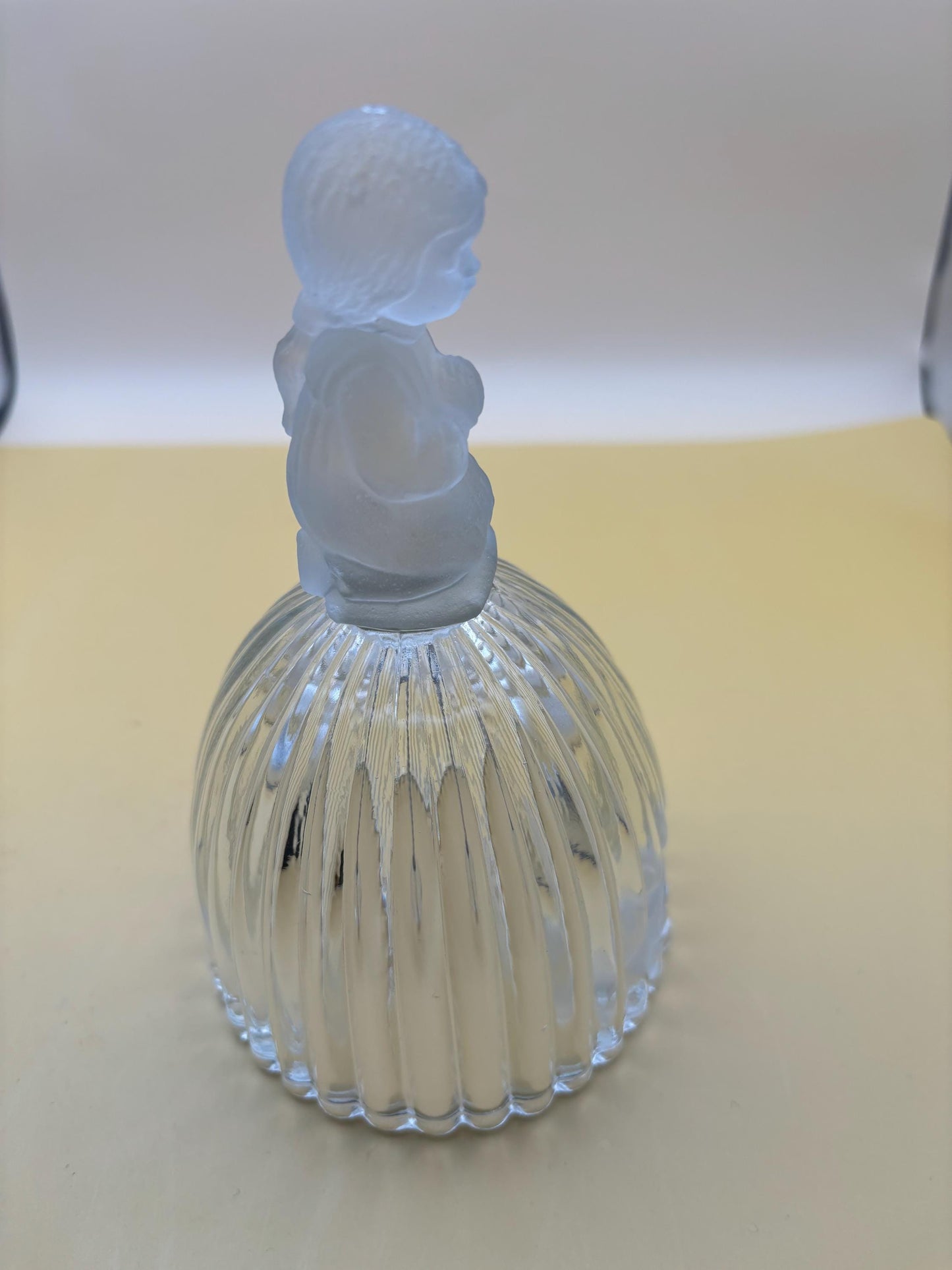 Vintage Goebel Crystal Glass Bell with Child Handle Christmas Bell Lover Antiques and Vintage