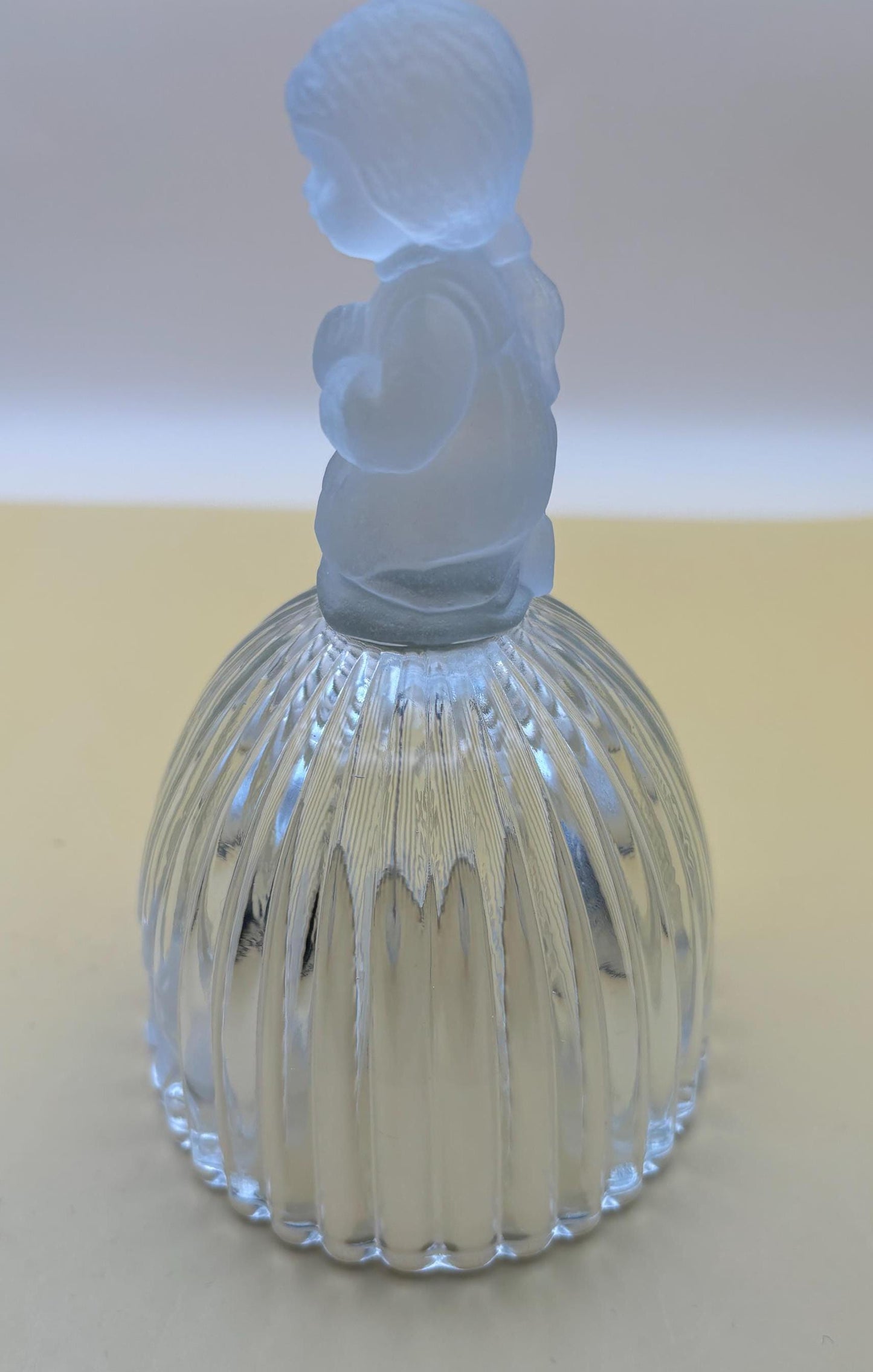 Vintage Goebel Crystal Glass Bell with Child Handle Christmas Bell Lover Antiques and Vintage