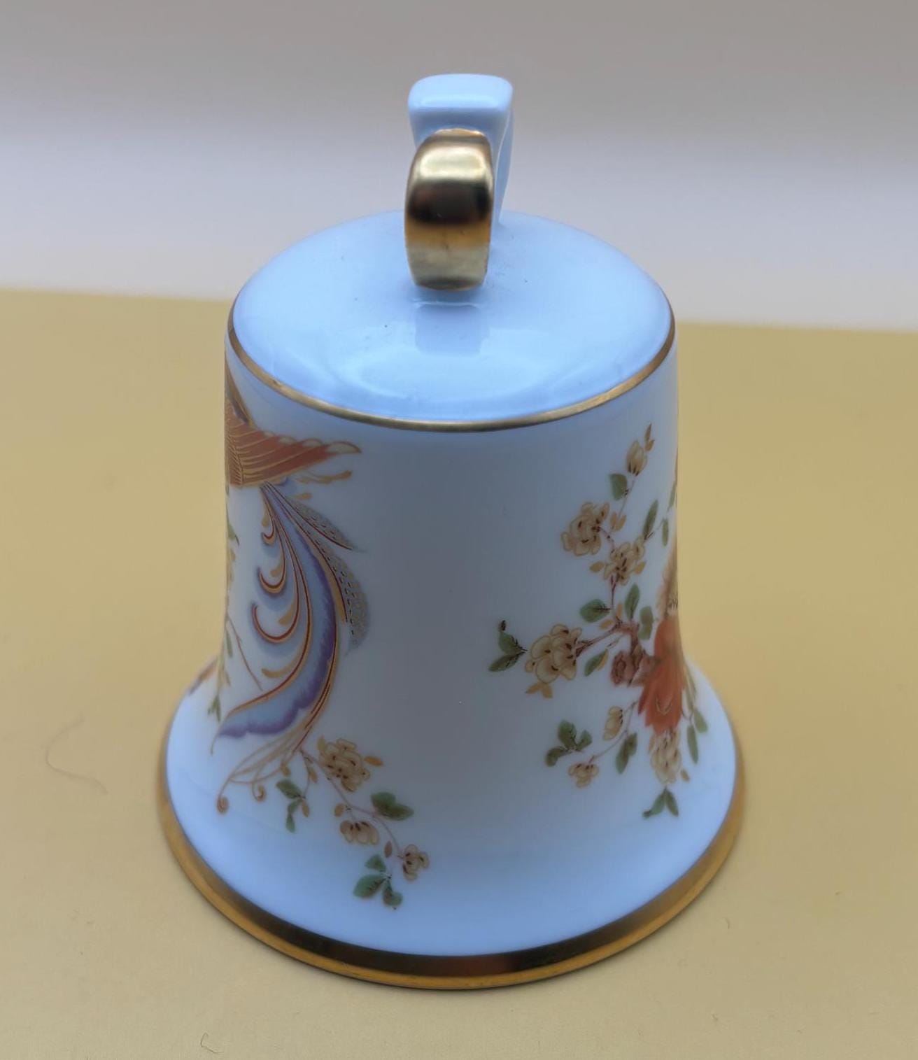 Vintage Kaiser Bell Pheasant Design Danbury Mint Porcelain Bell with Gold Gilding Lover Antiques and Vintage