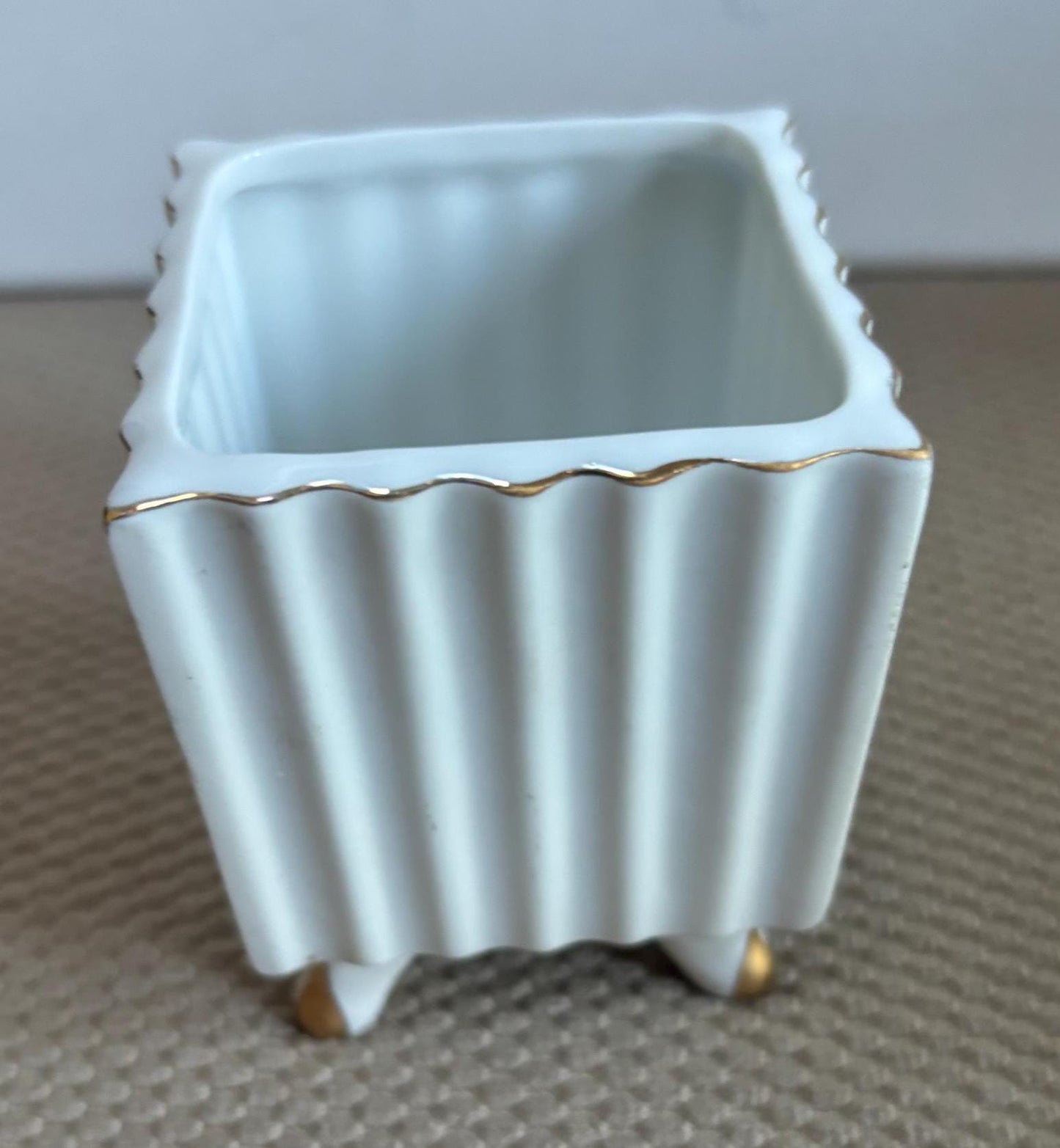 Vintage Lefton Rose Adorned Small Square Footed Trinket Box Hand Painted Porcelain Figurines Japanese Lover Antiques and Vintage