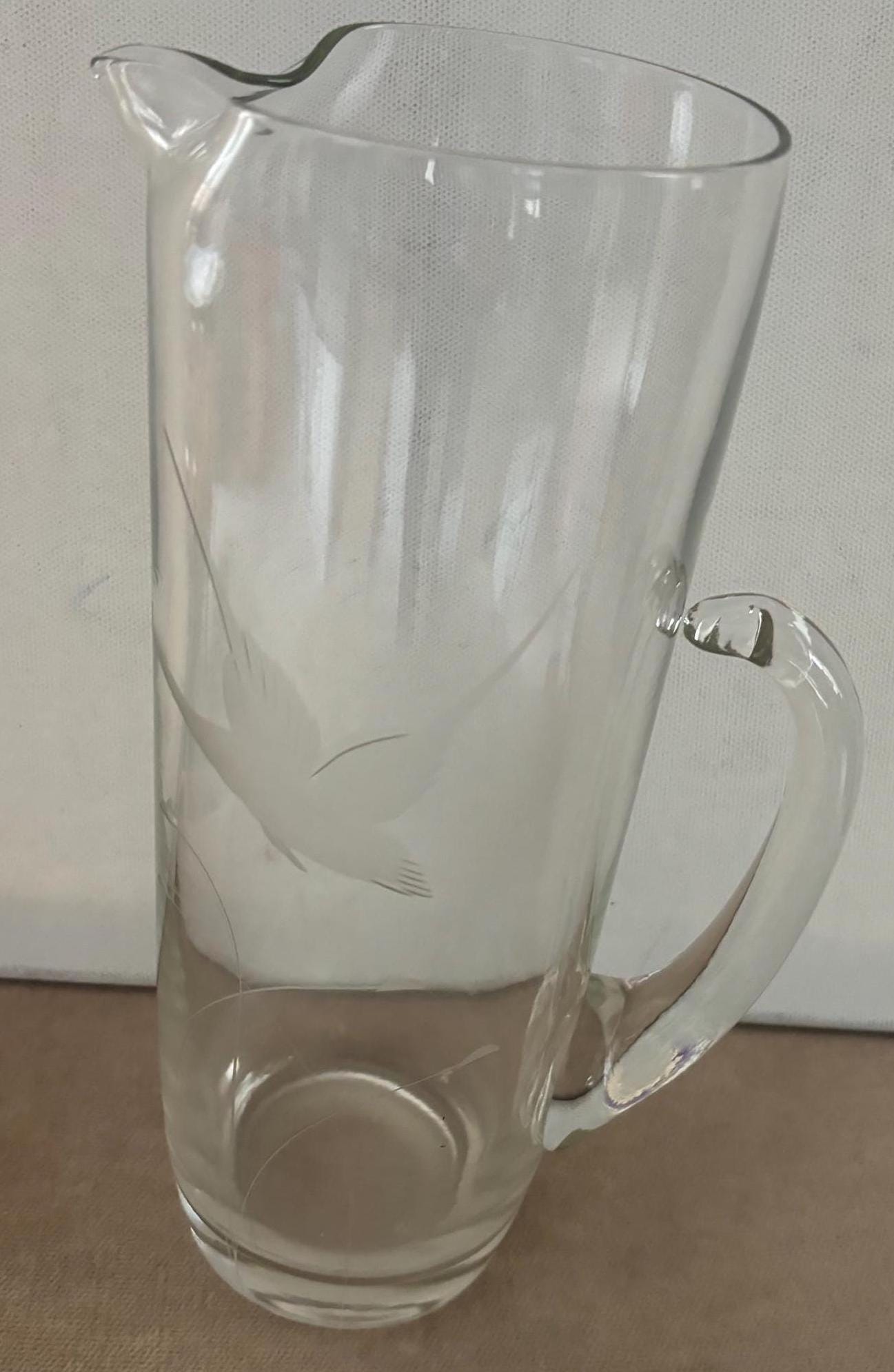 Vintage Martini Glass Pitcher Glass Art Gifts Lover Antiques and Vintage