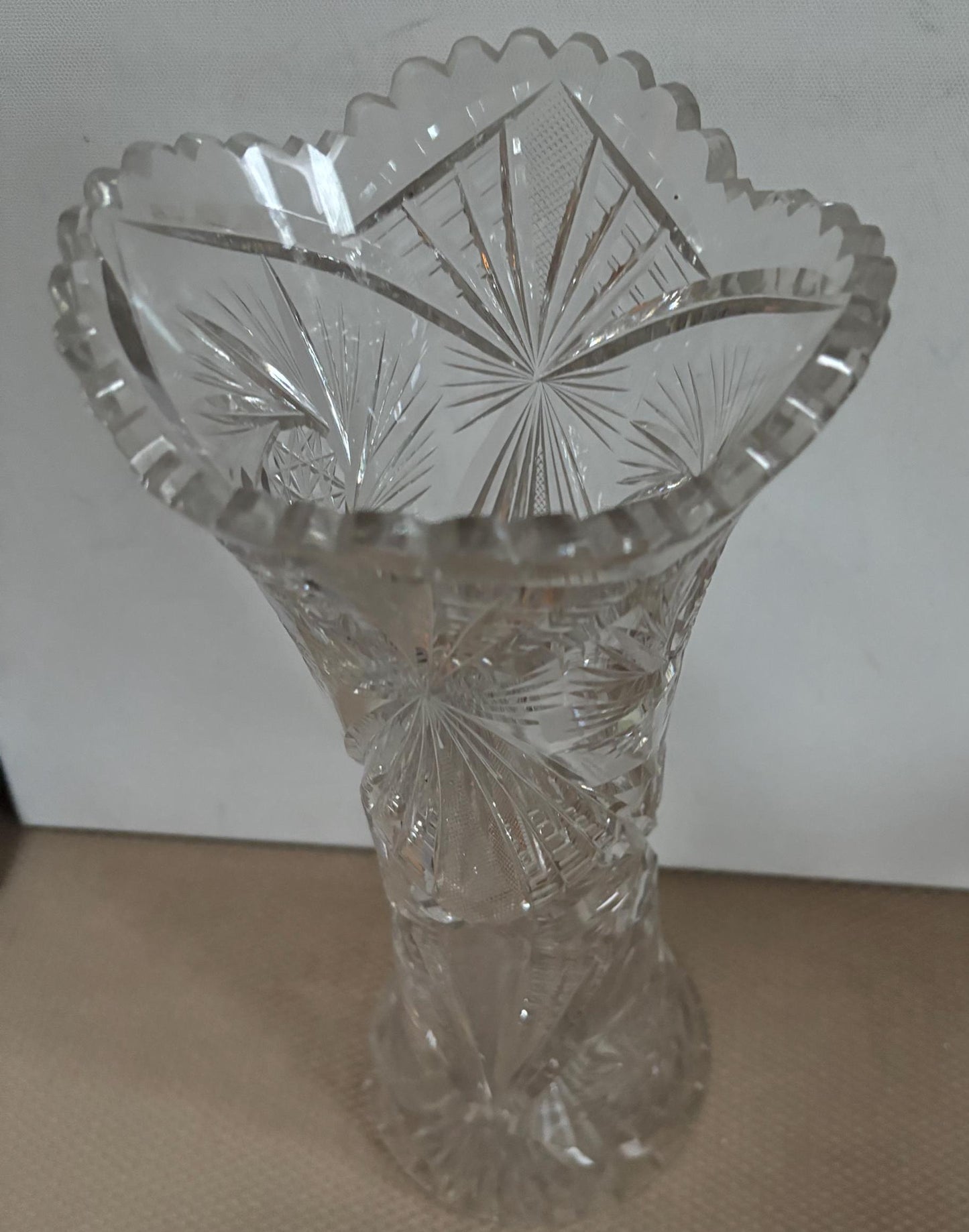 Antique Sandwich Glass Molasses Pitcher Crystal Etched Glass Jug Lover Antiques and Vintage