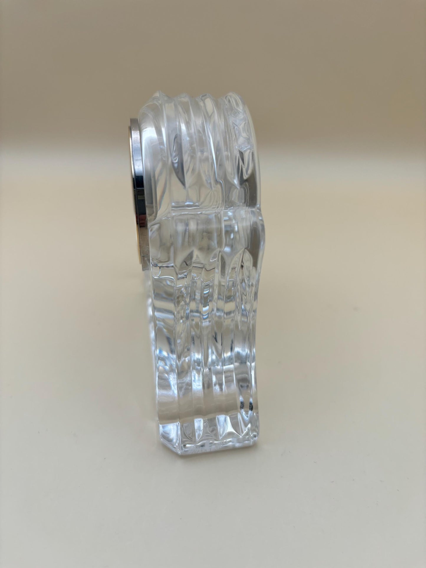 Vintage Waterford Crystal Mantle Clock Ireland Glass Time Piece Excellent Condition Lover Antiques and Vintage