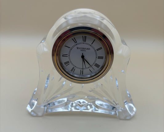Vintage Waterford Crystal Mantle Clock Ireland Glass Time Piece Excellent Condition Lover Antiques and Vintage
