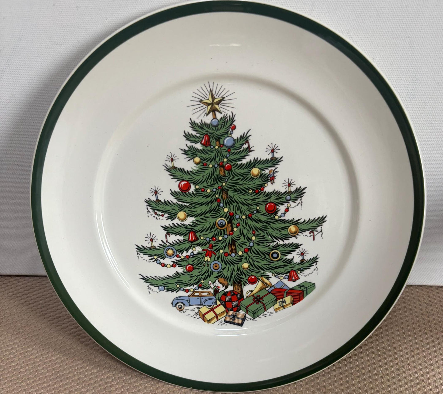 Vintage Christmas Tree Plate by Cuthbertson Made in England Lover Antiques and Vintage