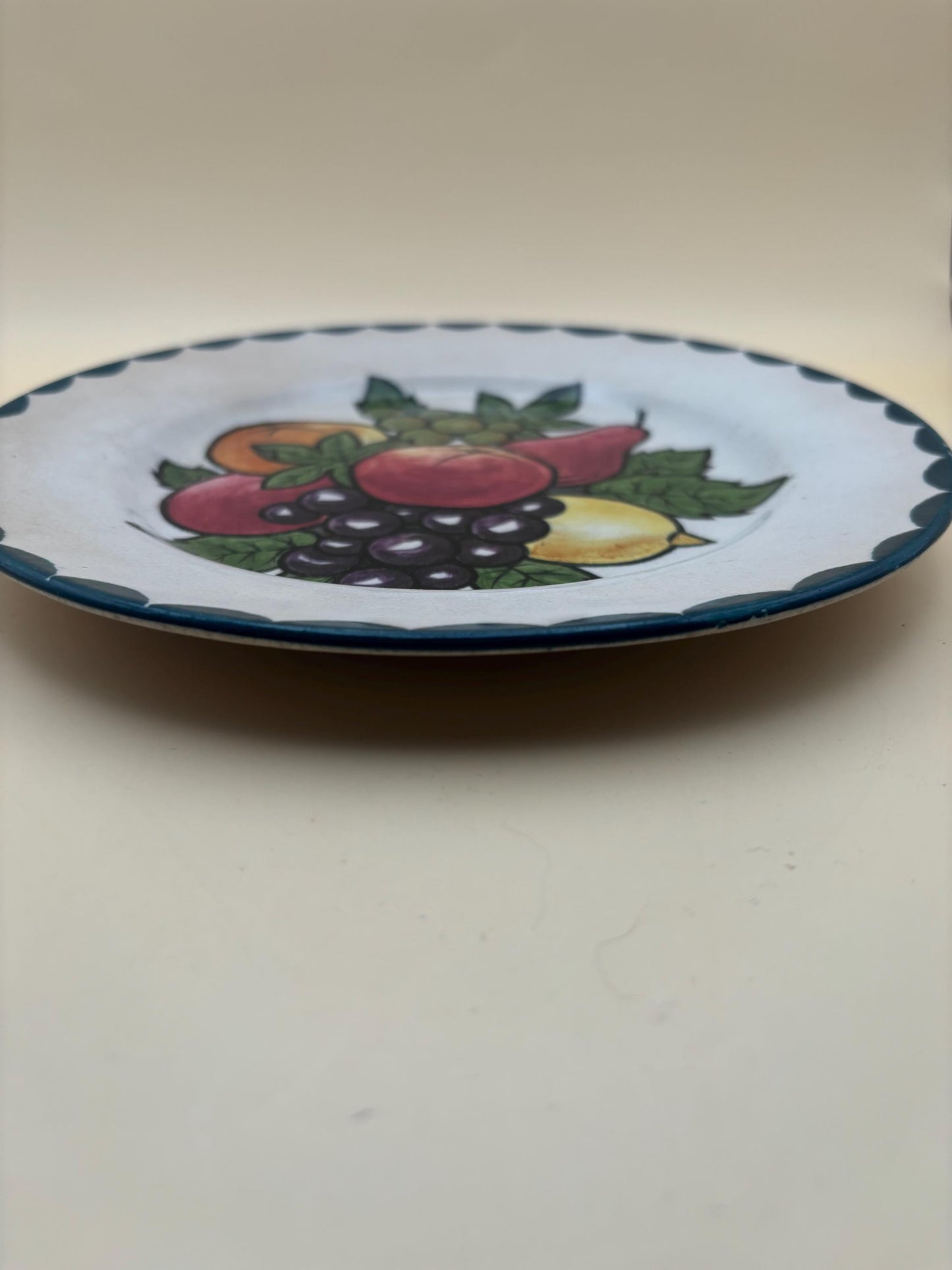 Vintage Fruit Pottery Plate Fruit Platter Lover Antiques and Vintage