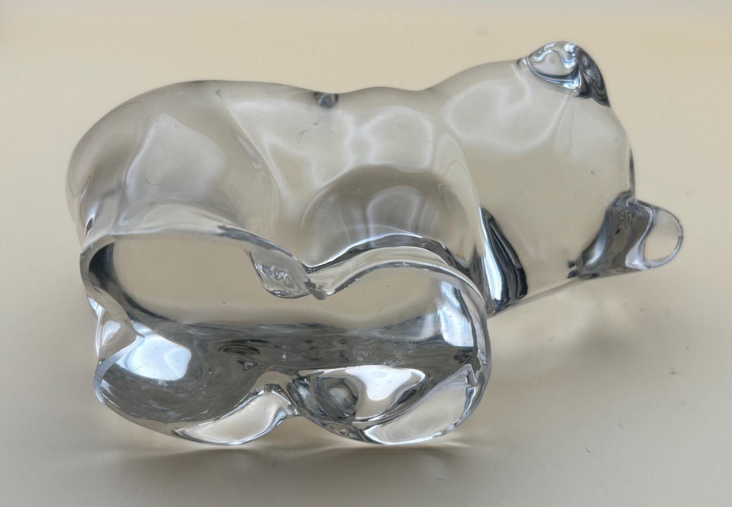 Vintage Glass Bear Cub Glass Animal Glass Art Paperweight Lover Antiques and Vintage