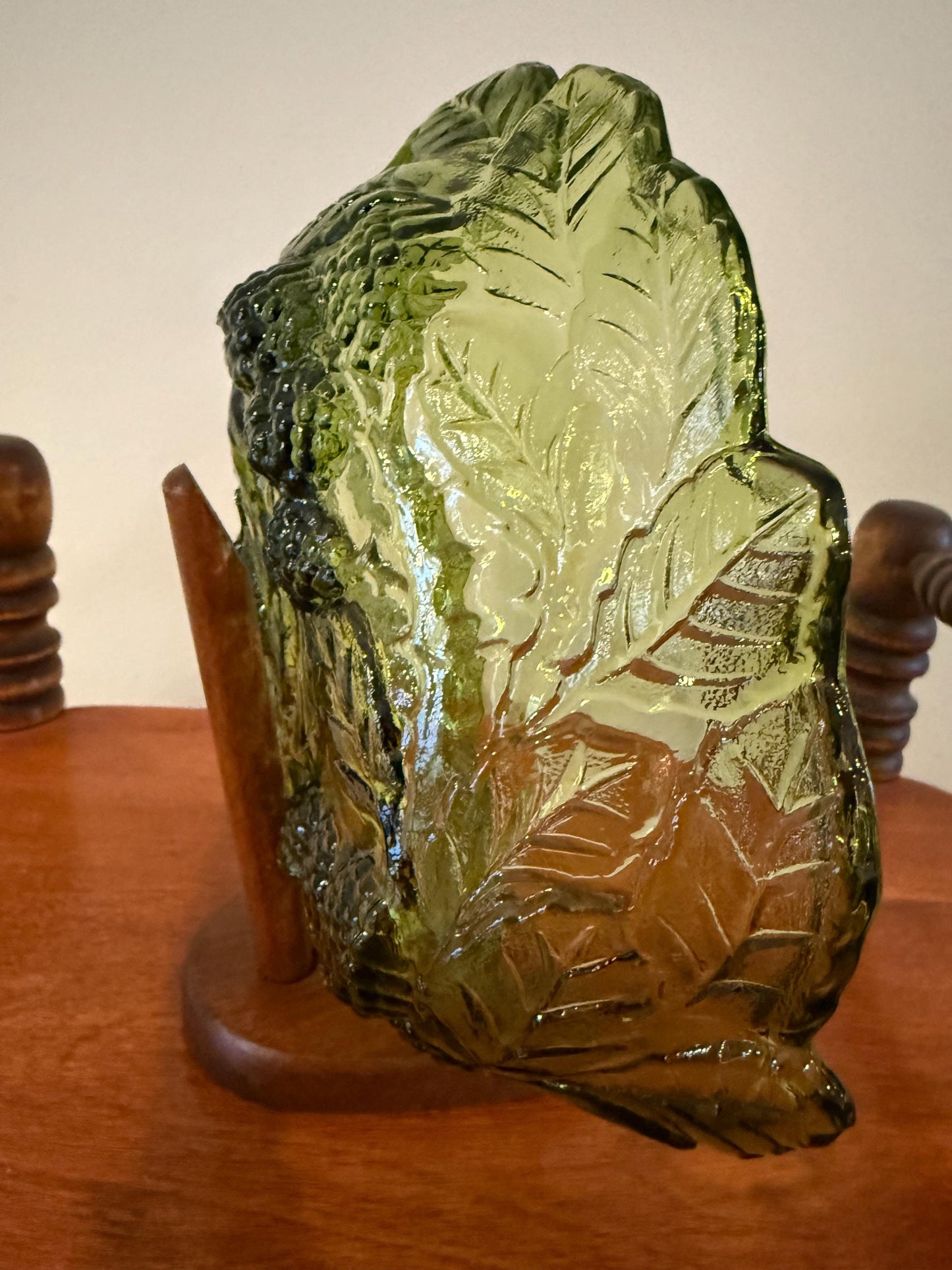 Vintage Green Glass Bowl Trinket Dish Lover Antiques and Vintage