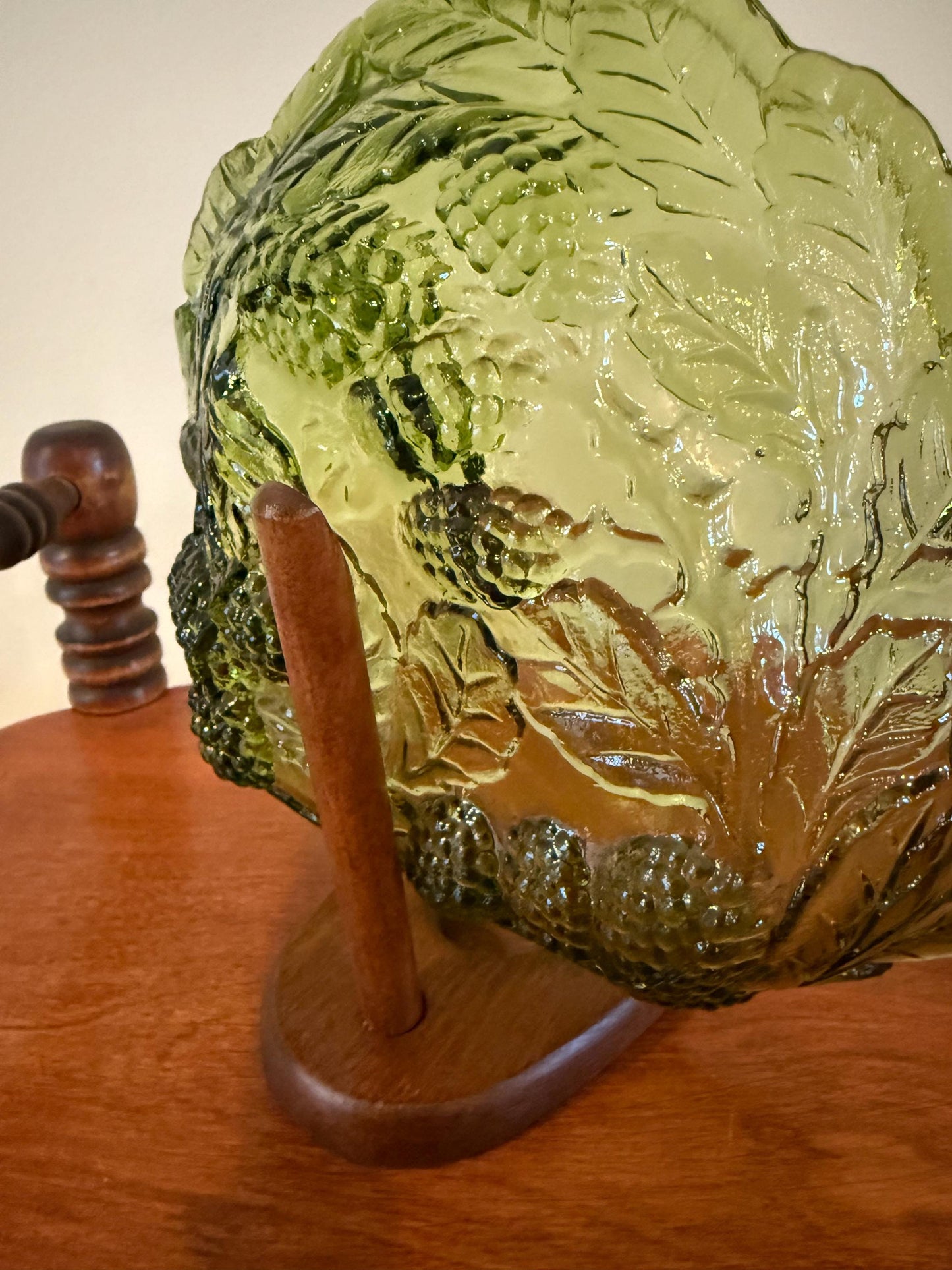 Vintage Green Glass Bowl Trinket Dish Lover Antiques and Vintage