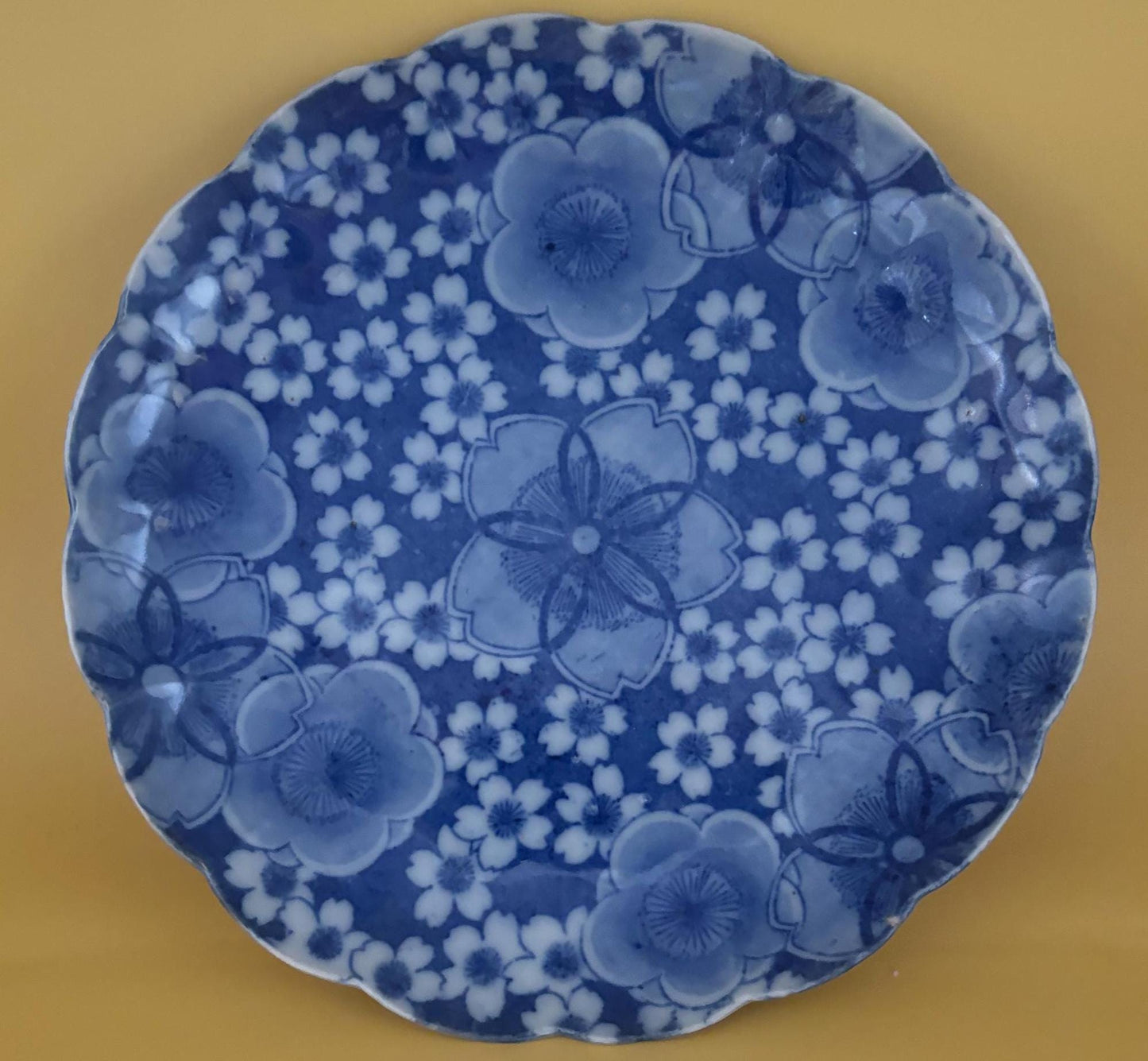 Vintage Blue Flowers Dish Japanese Bowl Very Pretty Made in Japan Lover Antiques and Vintage