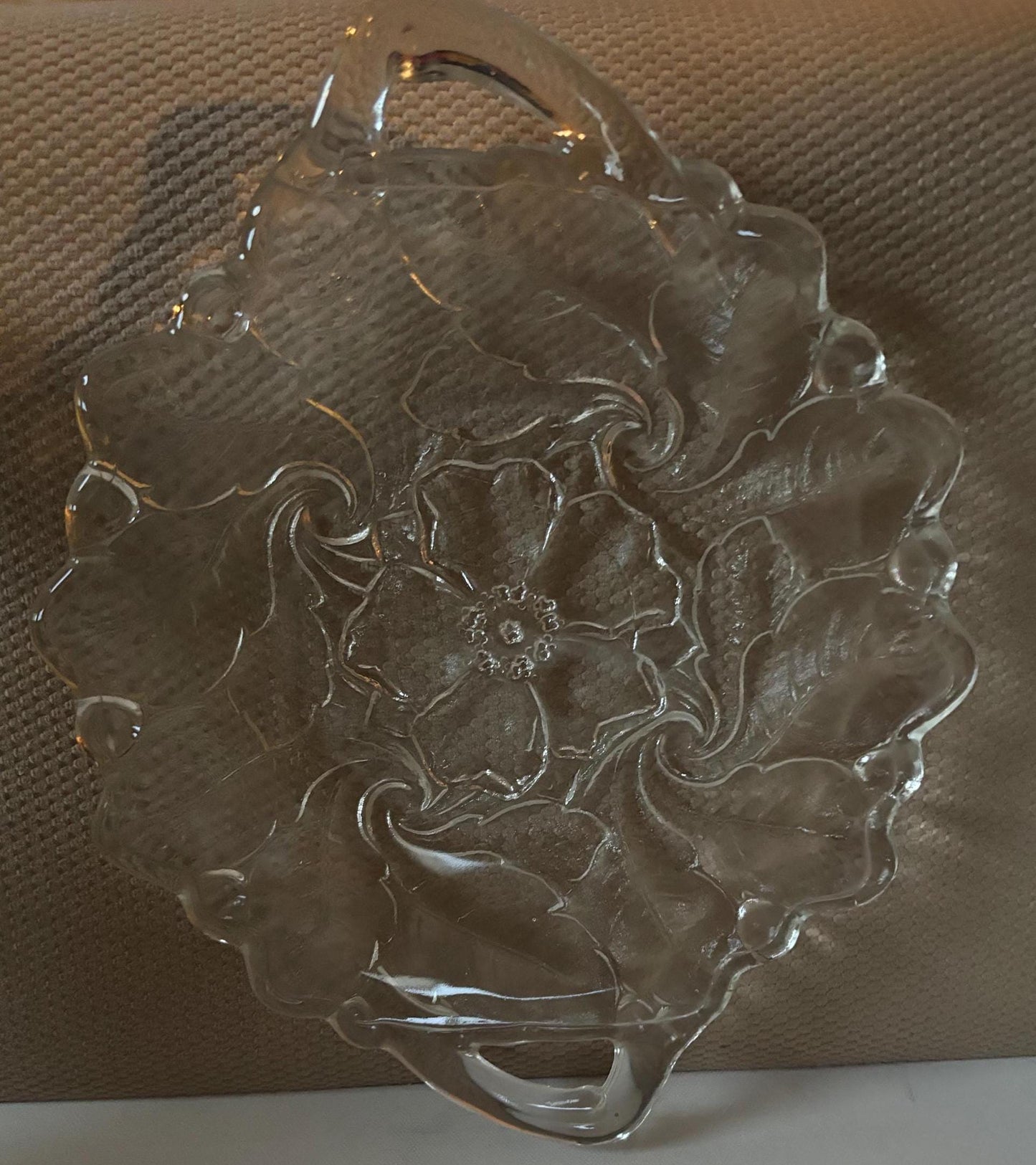 Vintage Indiana Glass Wild Rose Large Plate or Platter Dinner Plate Lover Antiques and Vintage
