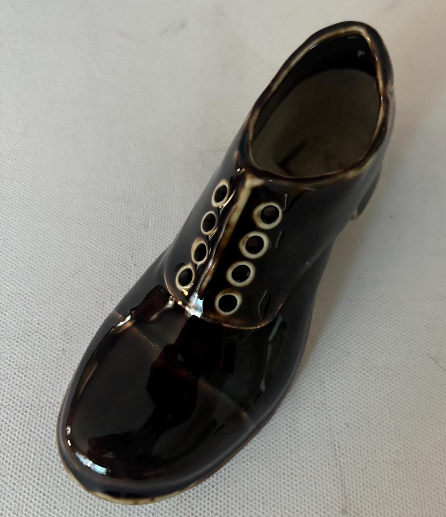 Antique Cobalt Blue Shoe RS Prussian Porcelain Hand Painted Slipper Shoe Ross Castle Killarney Lover Antiques and Vintage