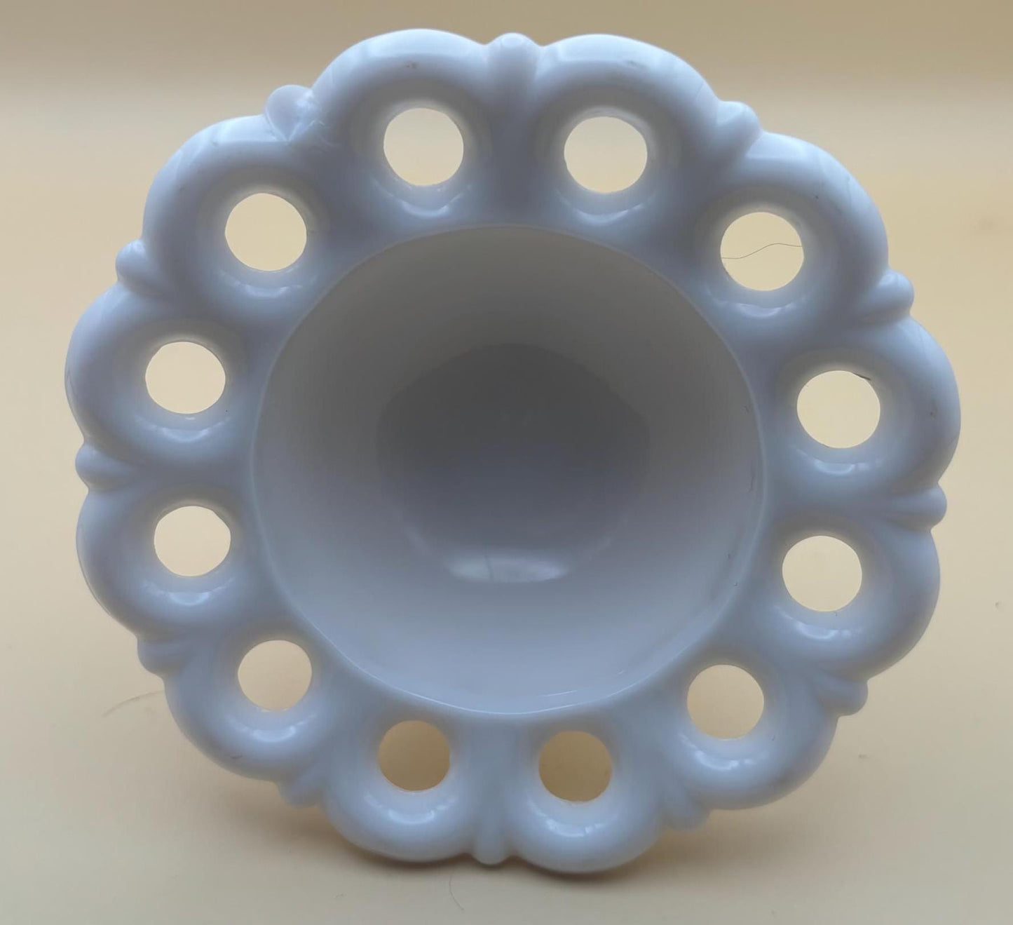 Vintage Westmoreland Scalloped Milk Glass Candle Stick Holder Lover Antiques and Vintage
