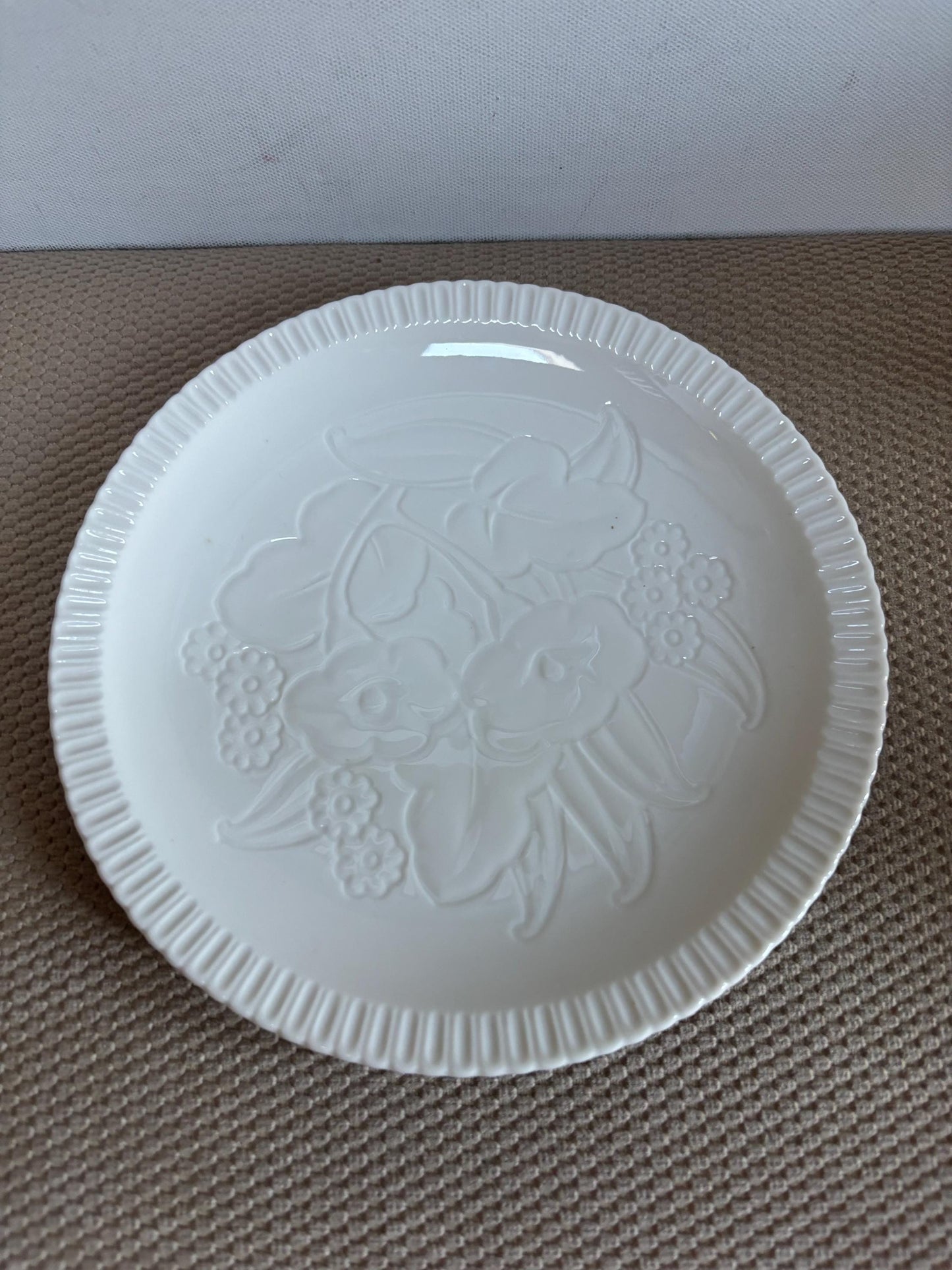 Vintage Shelledge White Salad Plate with Narrow Flutes Edging Syracuse China Lover Antiques and Vintage