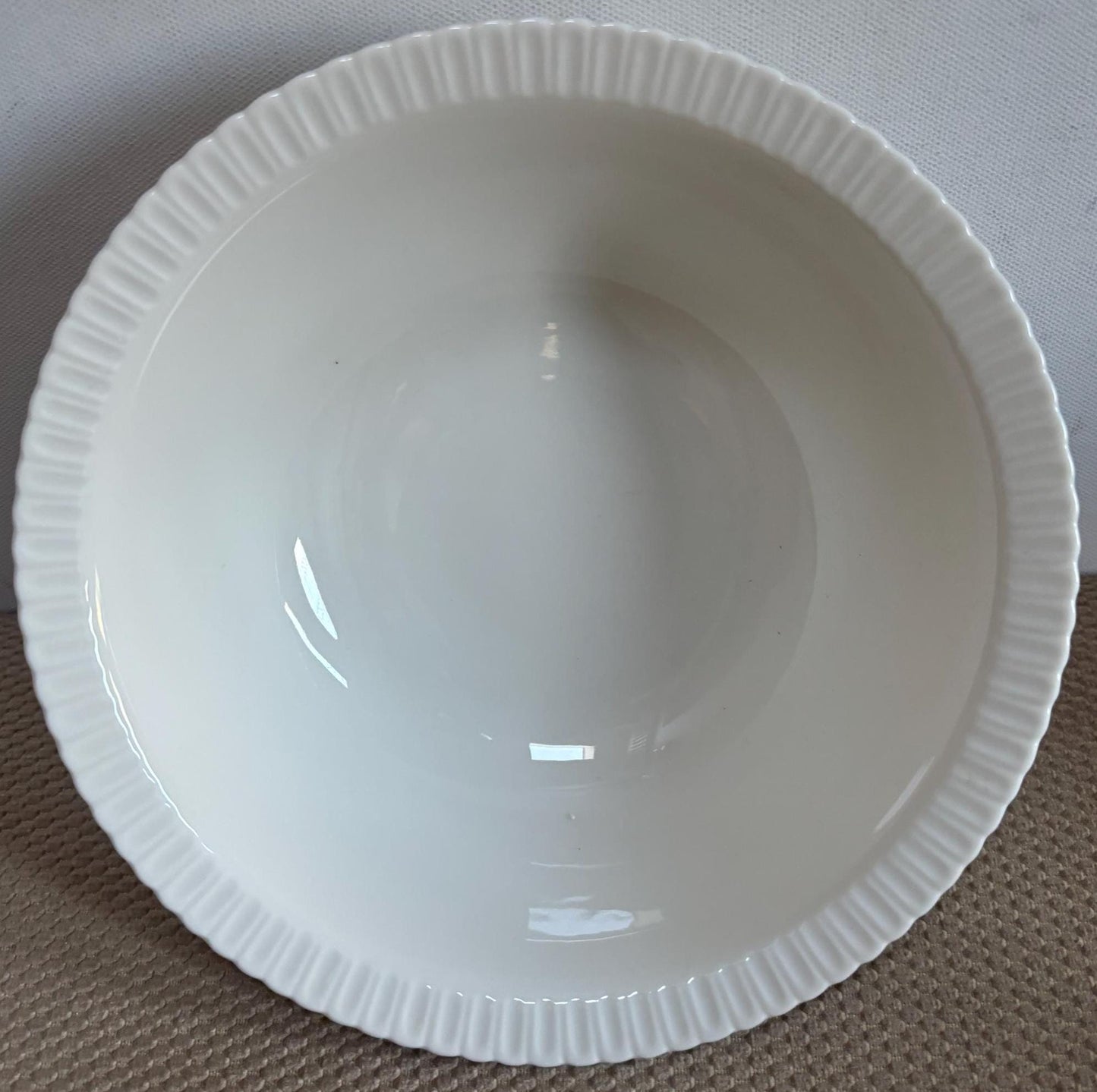 Vintage Shelledge White Vegetable Bowl with Narrow Flutes Edging Syracuse China Lover Antiques and Vintage