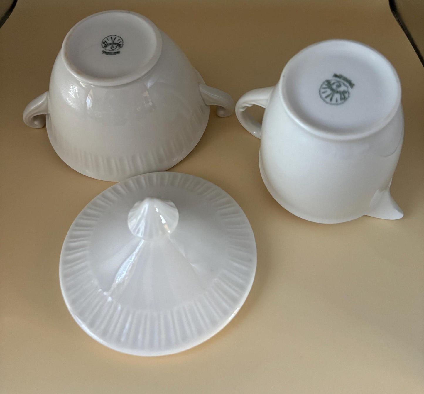 Vintage Shelledge White Etched Saucer Plate with Narrow Flutes Edging Syracuse China Lover Antiques and Vintage