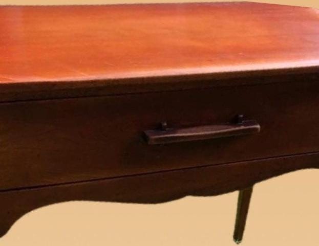 Cushman Colonial Creations Brandywine Manor Table No. 7030, Cushman Rustic Table, Double Trestle Table, Mid Century Table, Lover Antiques