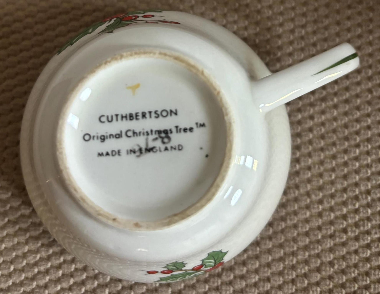 Vintage Cup Christmas Tree Plate by Cuthbertson Made in England Christmas Tea Cup Lover Antiques and Vintage