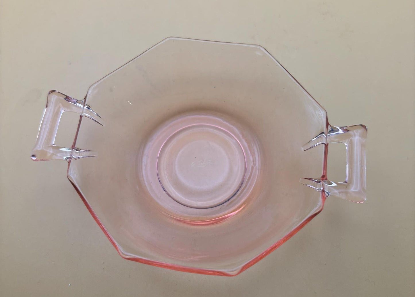 Antique Heisey Pink Glass Small Nut or Candy Dishes Set of 2 Pink Glass with Handles Lover Antiques and Vintage