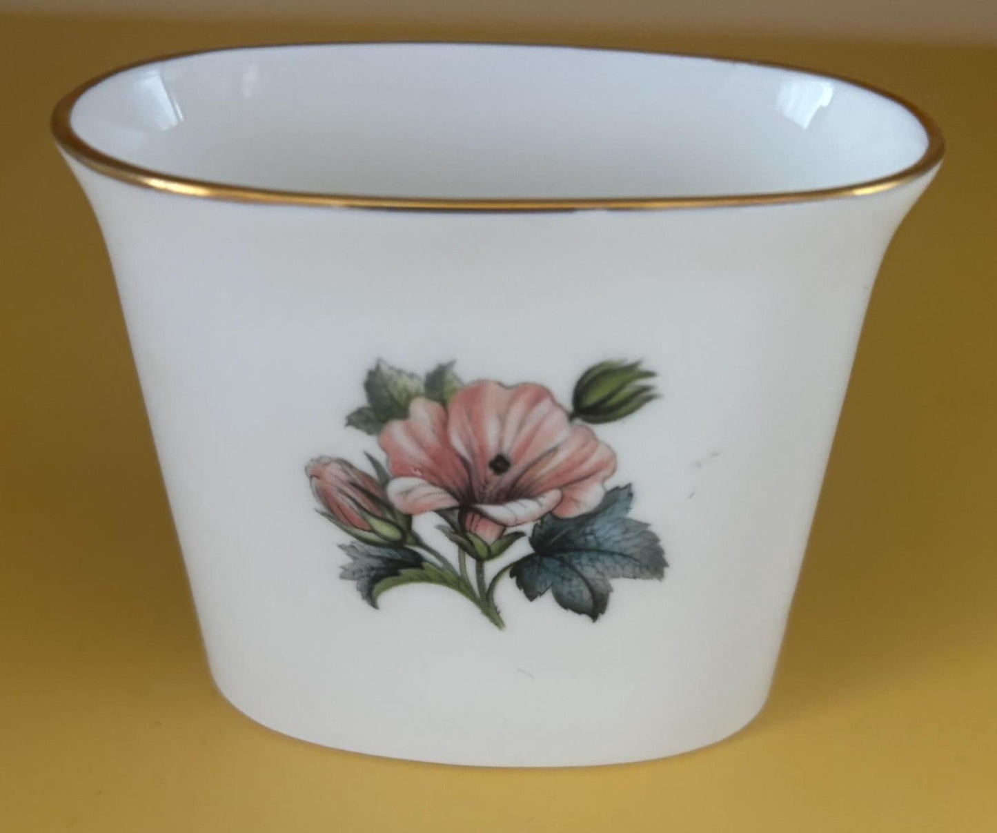 Vintage Royal Worcester of England Porcelain Toothpick Holder Hand Painted Violets Pattern Fine Bavarian China Lover Antiques and Vintage