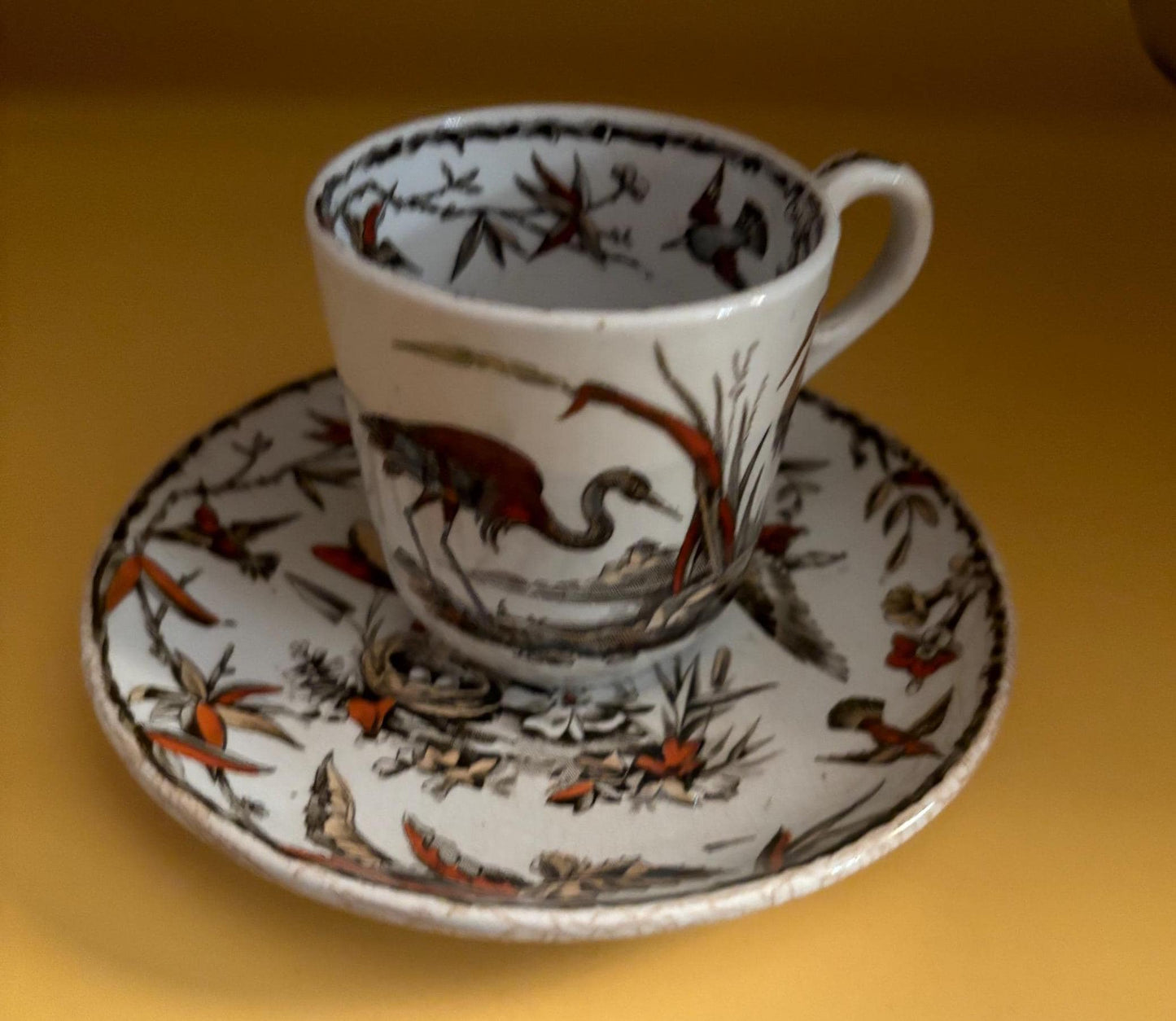 Antique Hand Painted Porcelain Tea Cup and Saucer RARE & Beautiful! Lover Antiques and Vintage