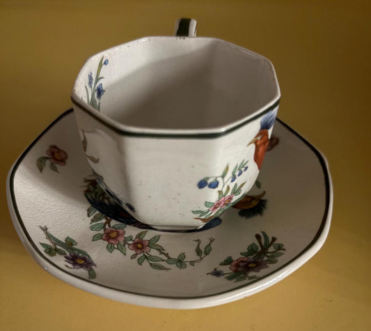Vintage Royal Doulton Porcelain Tea Cup and Saucer Lytton Pheasant Design Lover Antiques and Vintage