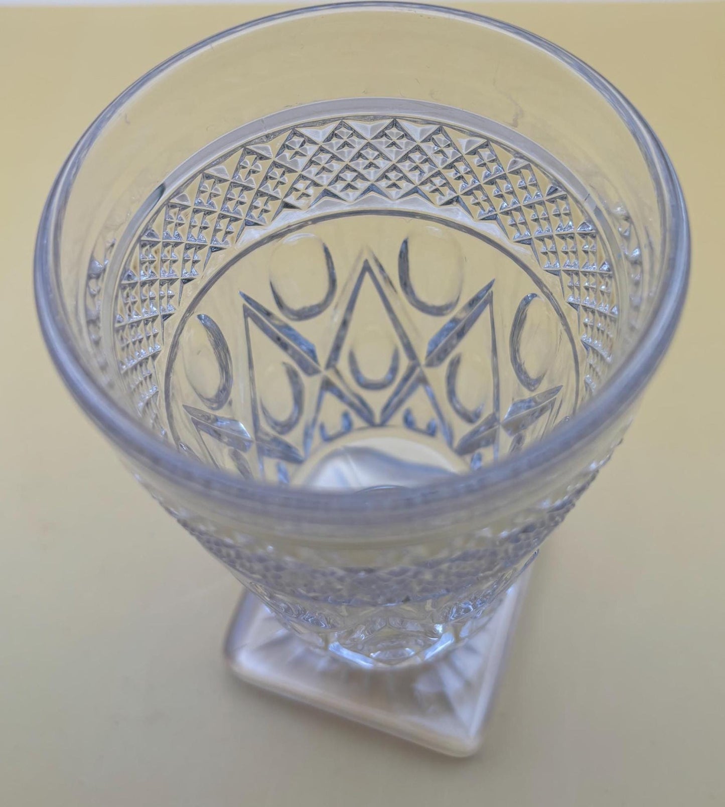 Antique Imperial Glass Cape Cod Glass Footed Compote Pressed Water Glass Square Bottom Lover Antiques and Vintage