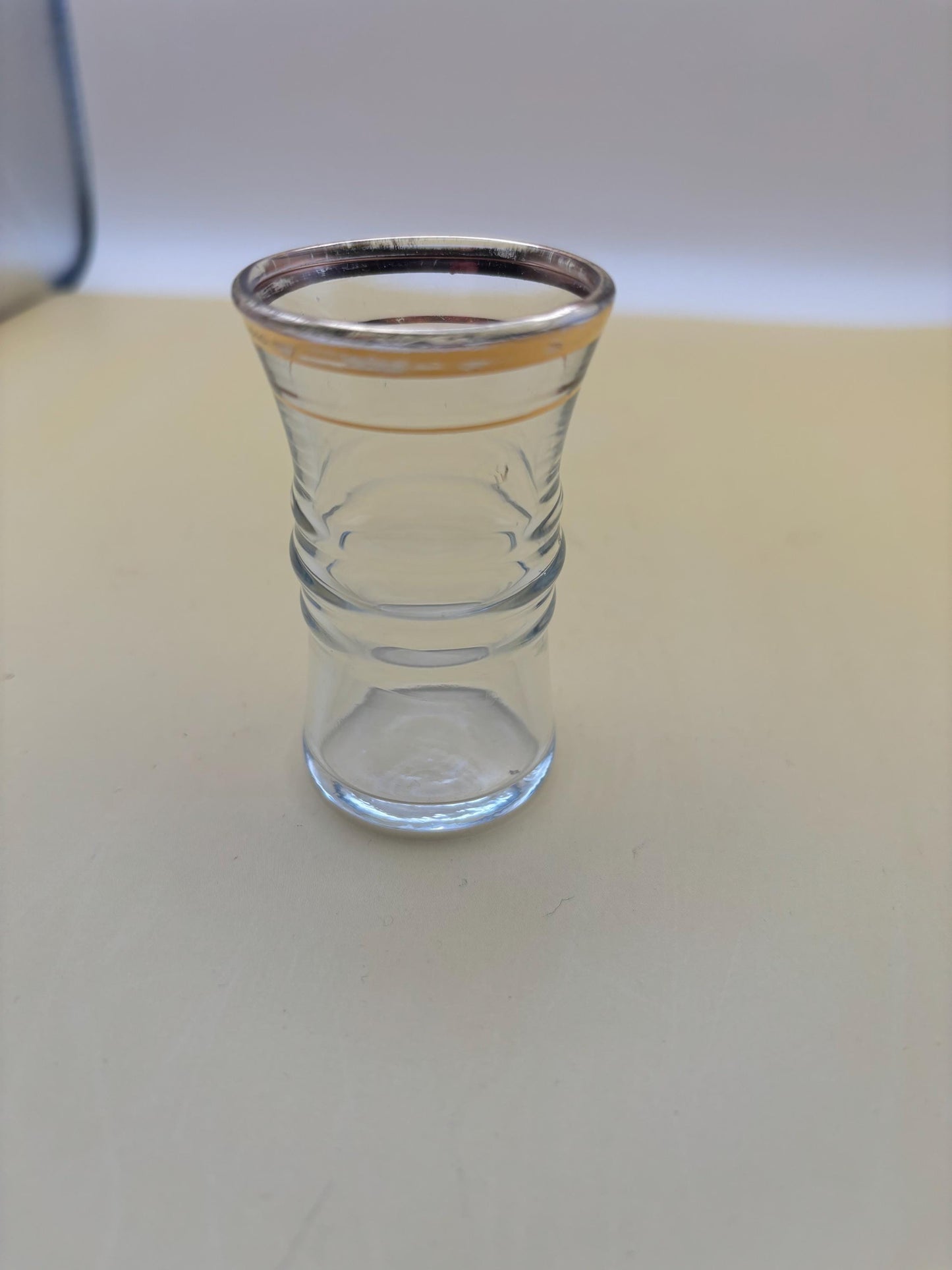 Vintage Gold Gilded Shot Glass Lover Antiques and Vintage