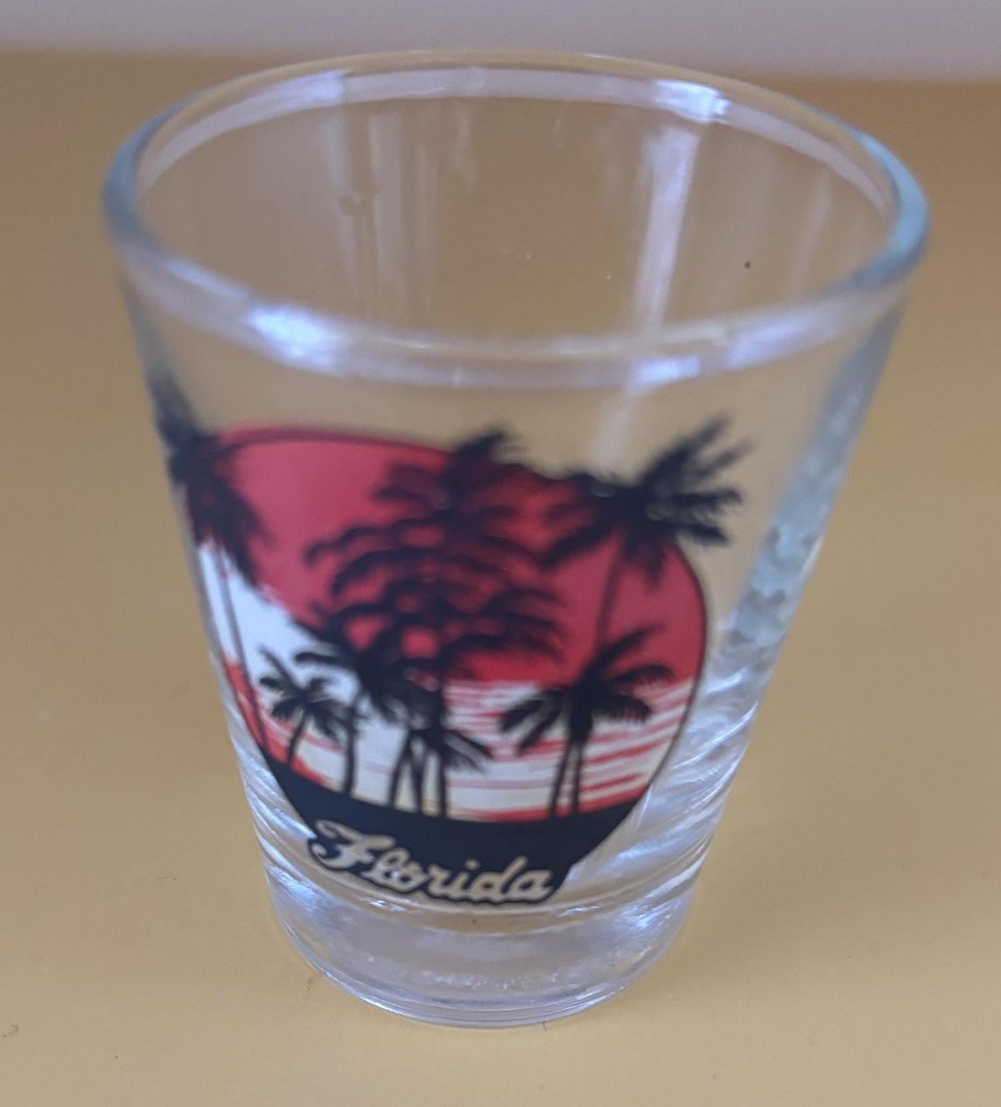 Vintage Florida Shot Glass with Palm Trees Lover Antiques and Vintage
