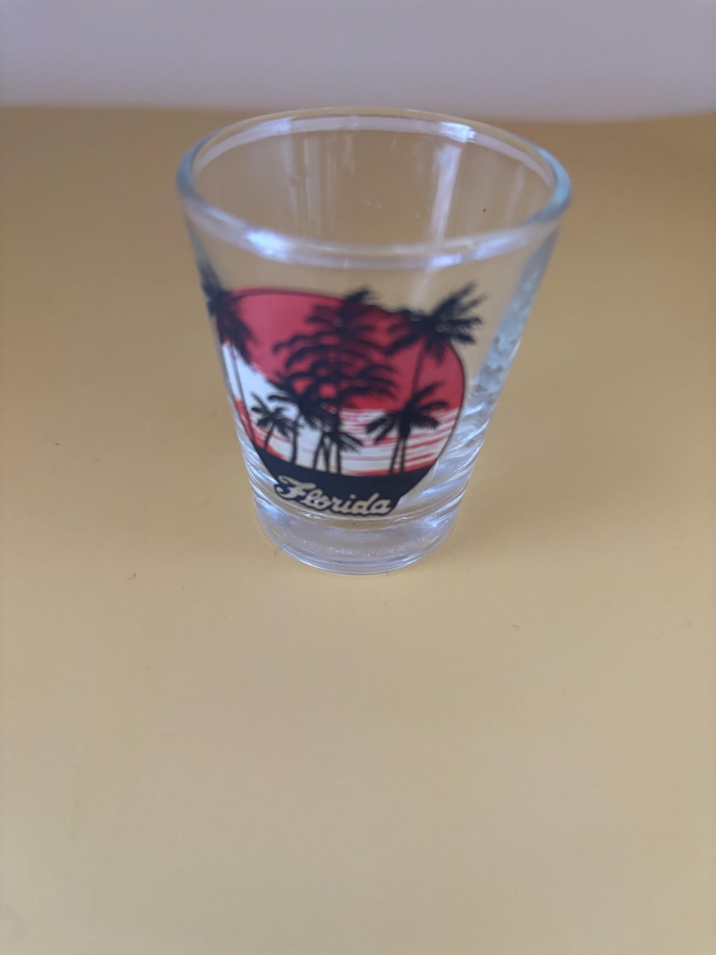 Vintage Florida Shot Glass with Palm Trees Lover Antiques and Vintage