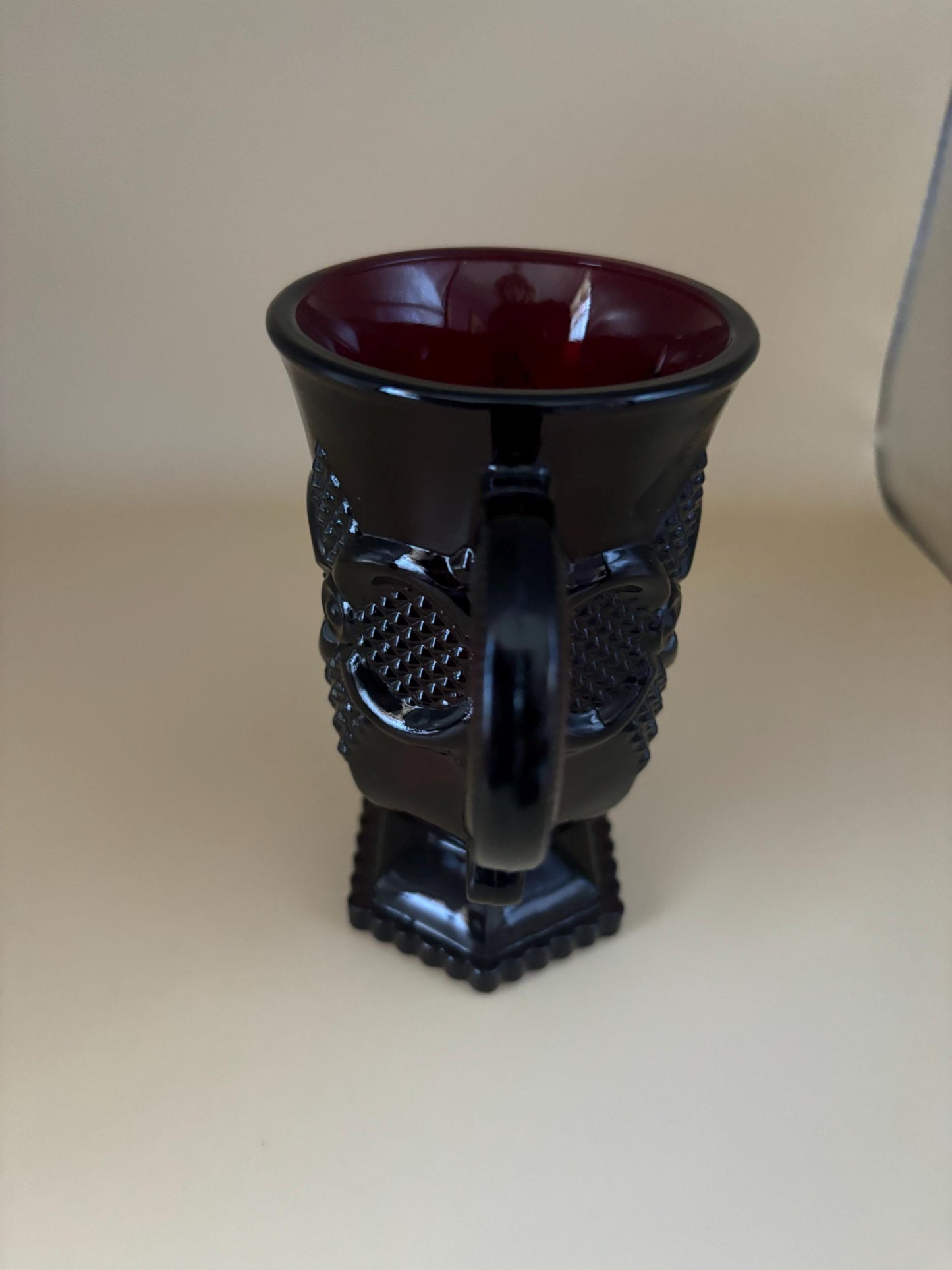 Vintage Avon Cape Cod Mug Ruby Red Cup Ruby Red Glass Lover Antiques and Vintage