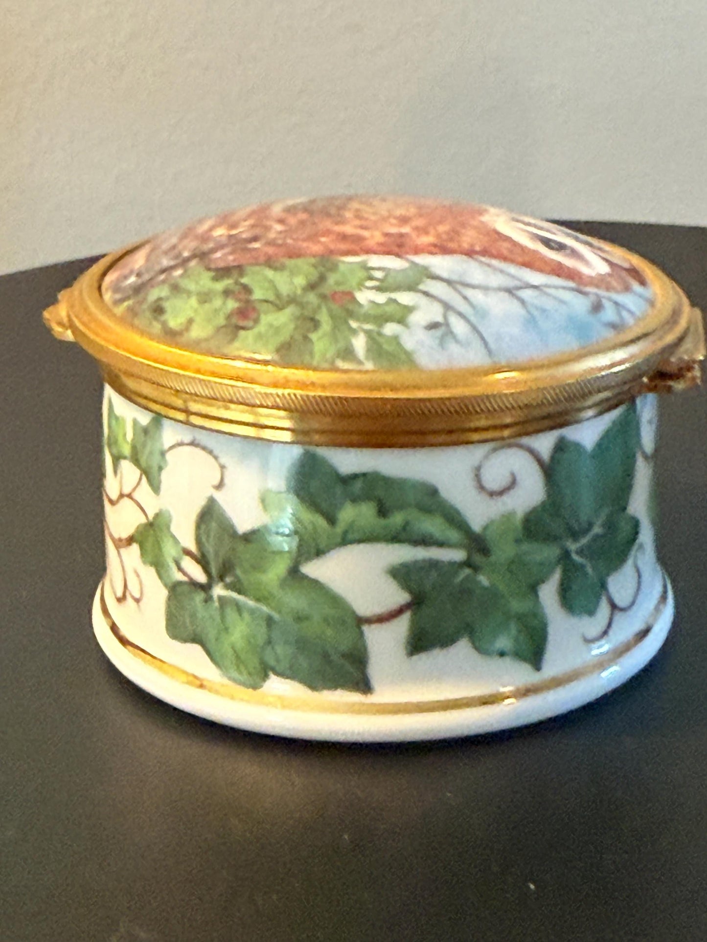 Vintage Barn Owl Trinket Box by Tyto Alba Fine Bone China Enamel Owl Box Made in England Lover Antiques and Vintage