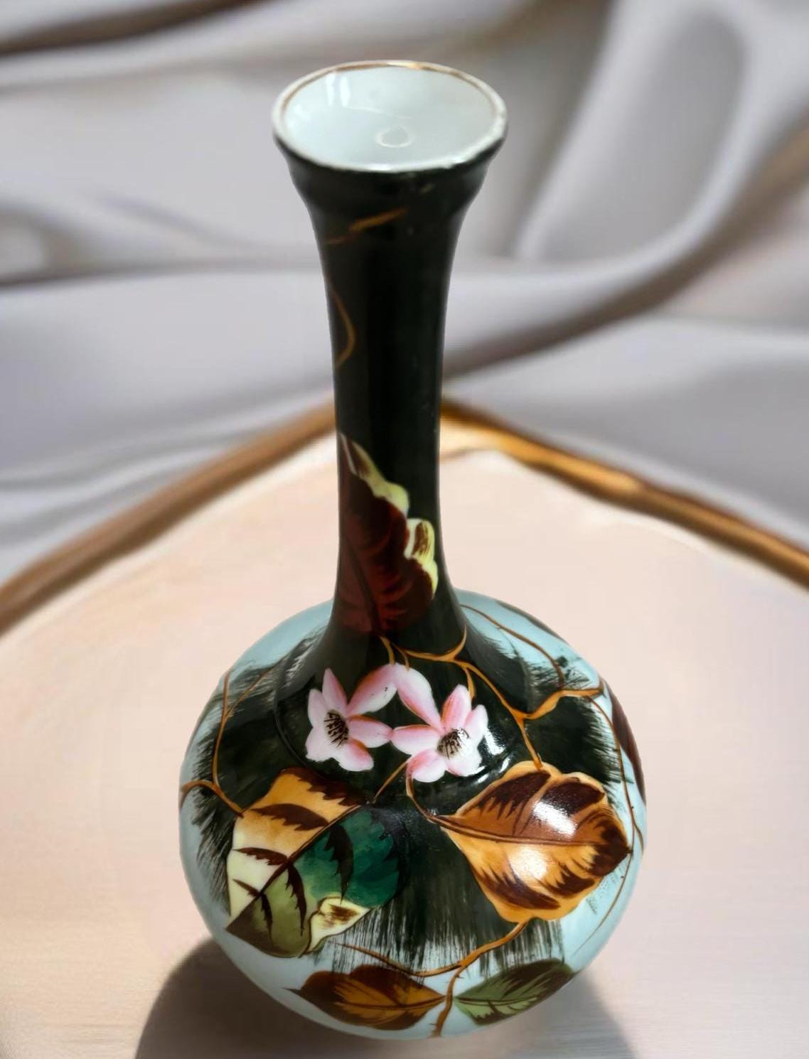 Antique Porcelain Erdmann Schlegelmitch Vase Signed 3884 & ES on Bottom Circa Late 1800 Lover Antiques and Vintage
