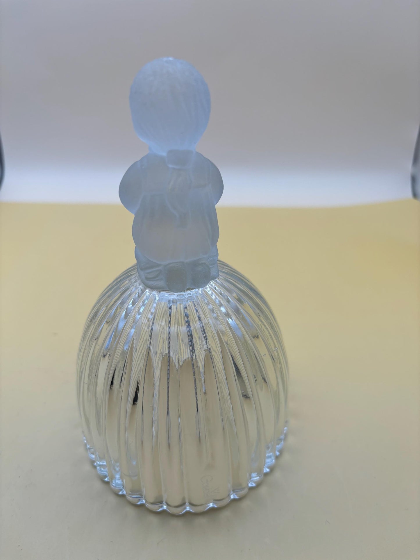 Vintage Goebel Crystal Glass Bell with Child Handle Christmas Bell Lover Antiques and Vintage