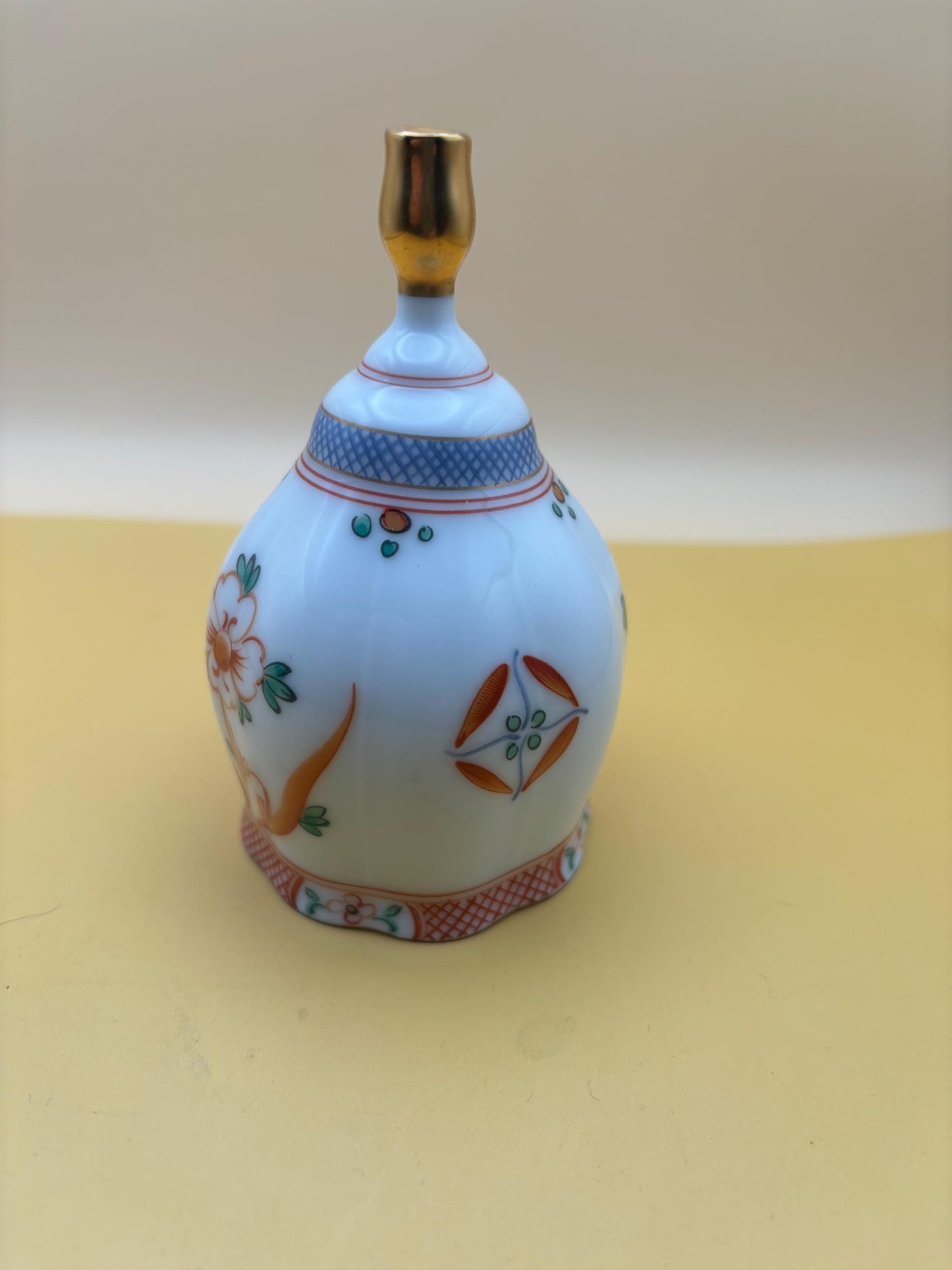 Vintage Sango China Japan Bell with Gold Handle Lover Antiques and Vintage