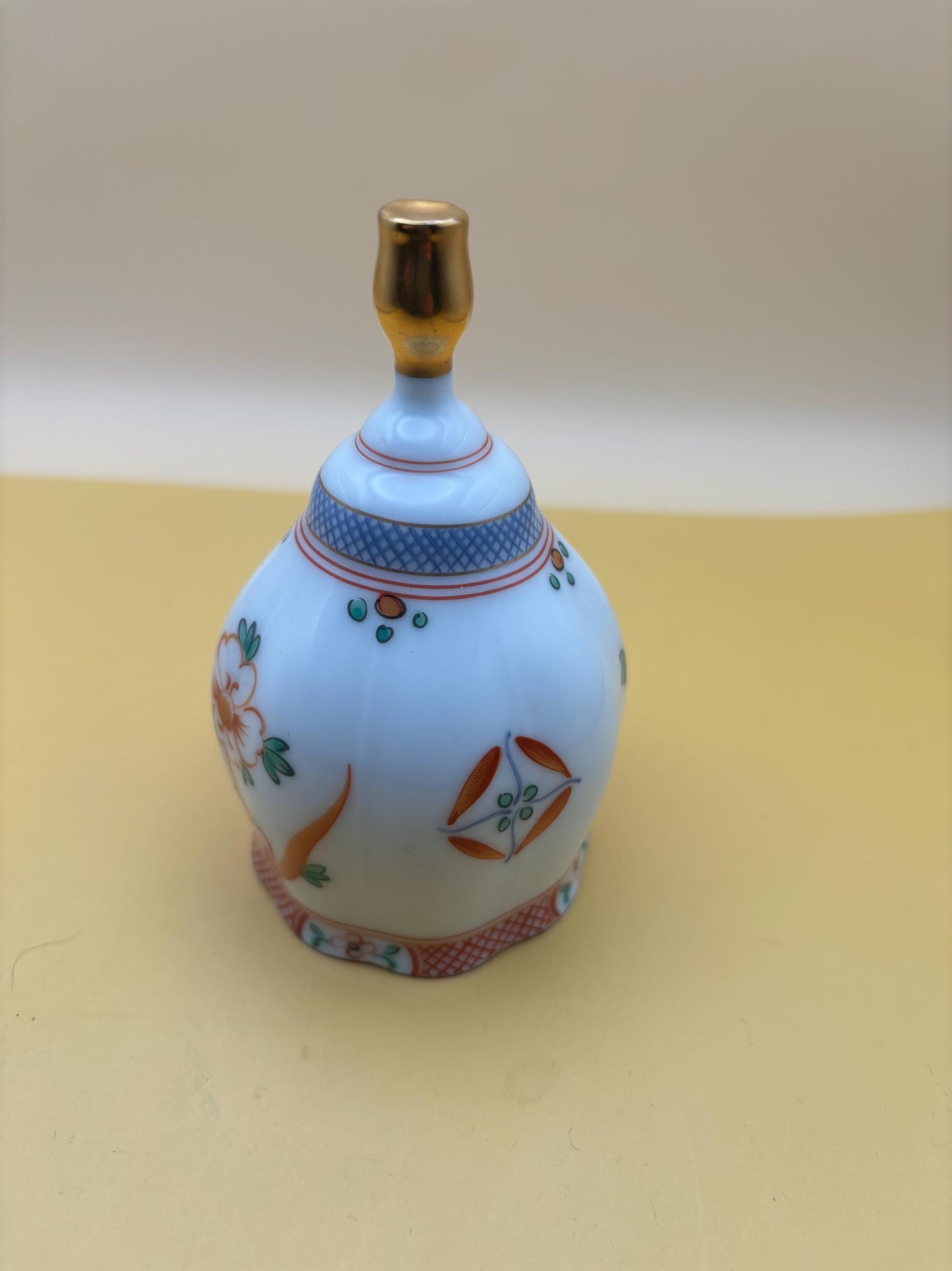 Vintage Sango China Japan Bell with Gold Handle Lover Antiques and Vintage