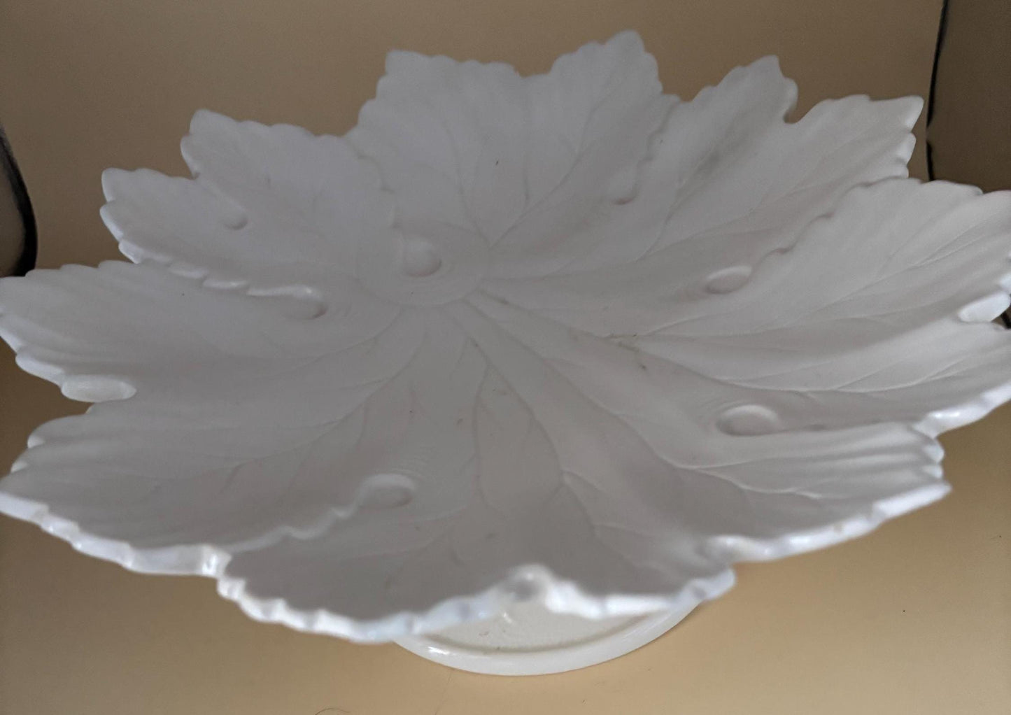Vintage Majolica Fig Leaf Footed Dish Made in West Germany Lover Antiques and Vintage
