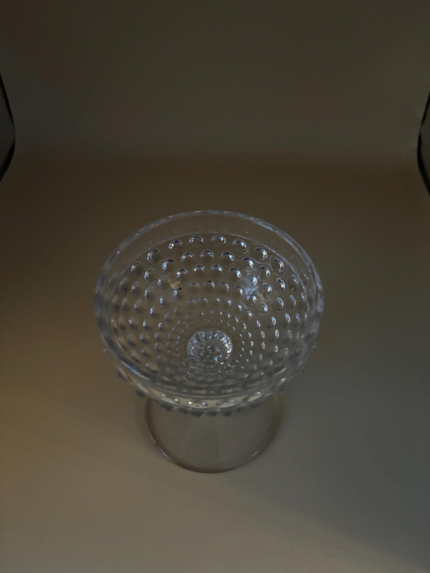 Vintage Duncan & Miller Hobnail Champagne Glass with Pedestal Lover Antiques and Vintage