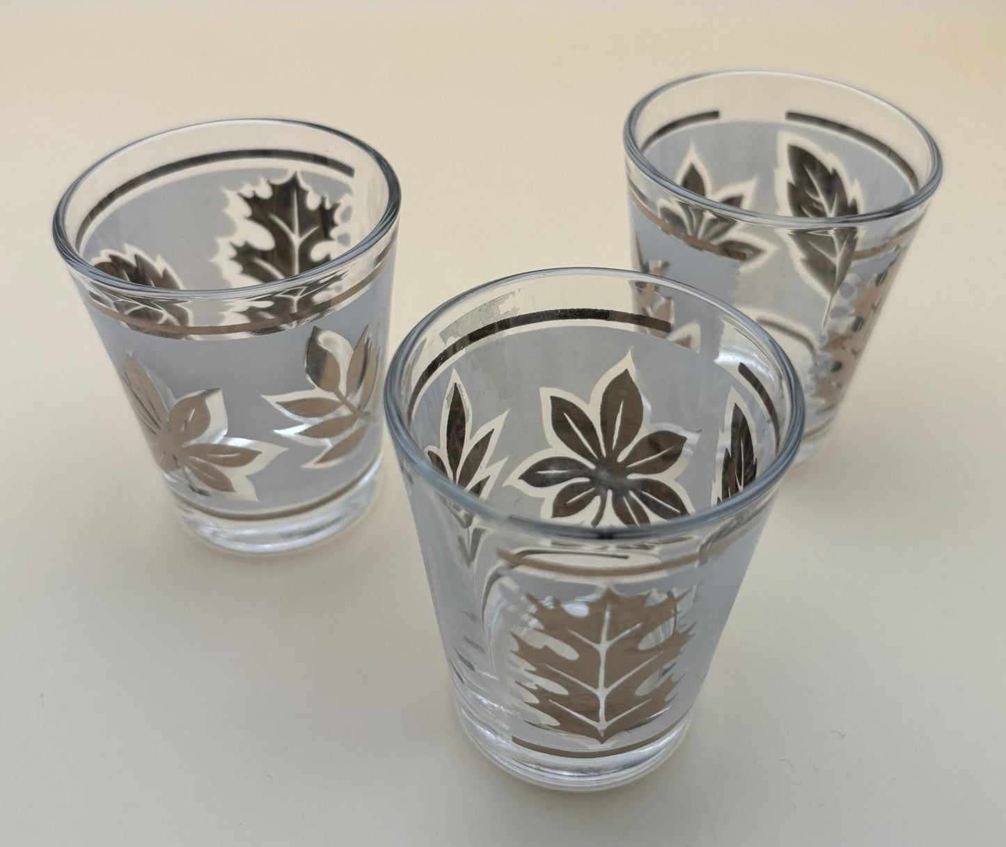 Vintage Silver on Crystal Glass By Silver City Mid Century Modern Glass Lover Antiques and Vintage