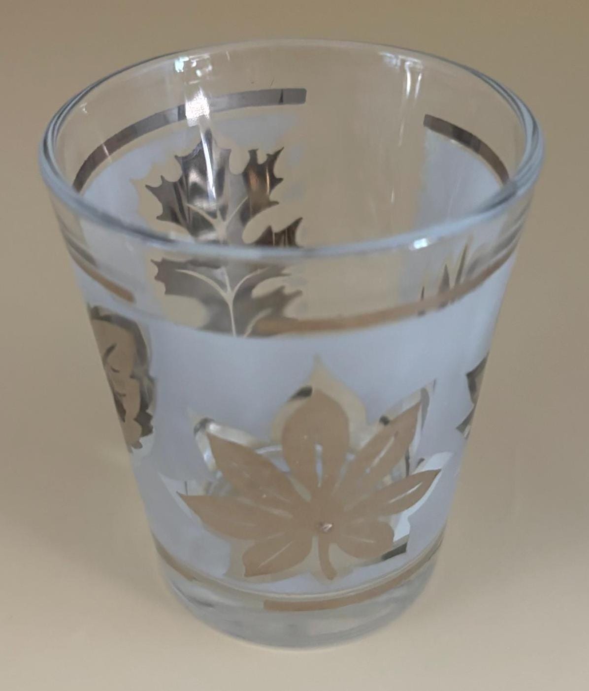 Vintage Silver on Crystal Glass By Silver City Mid Century Modern Glass Lover Antiques and Vintage