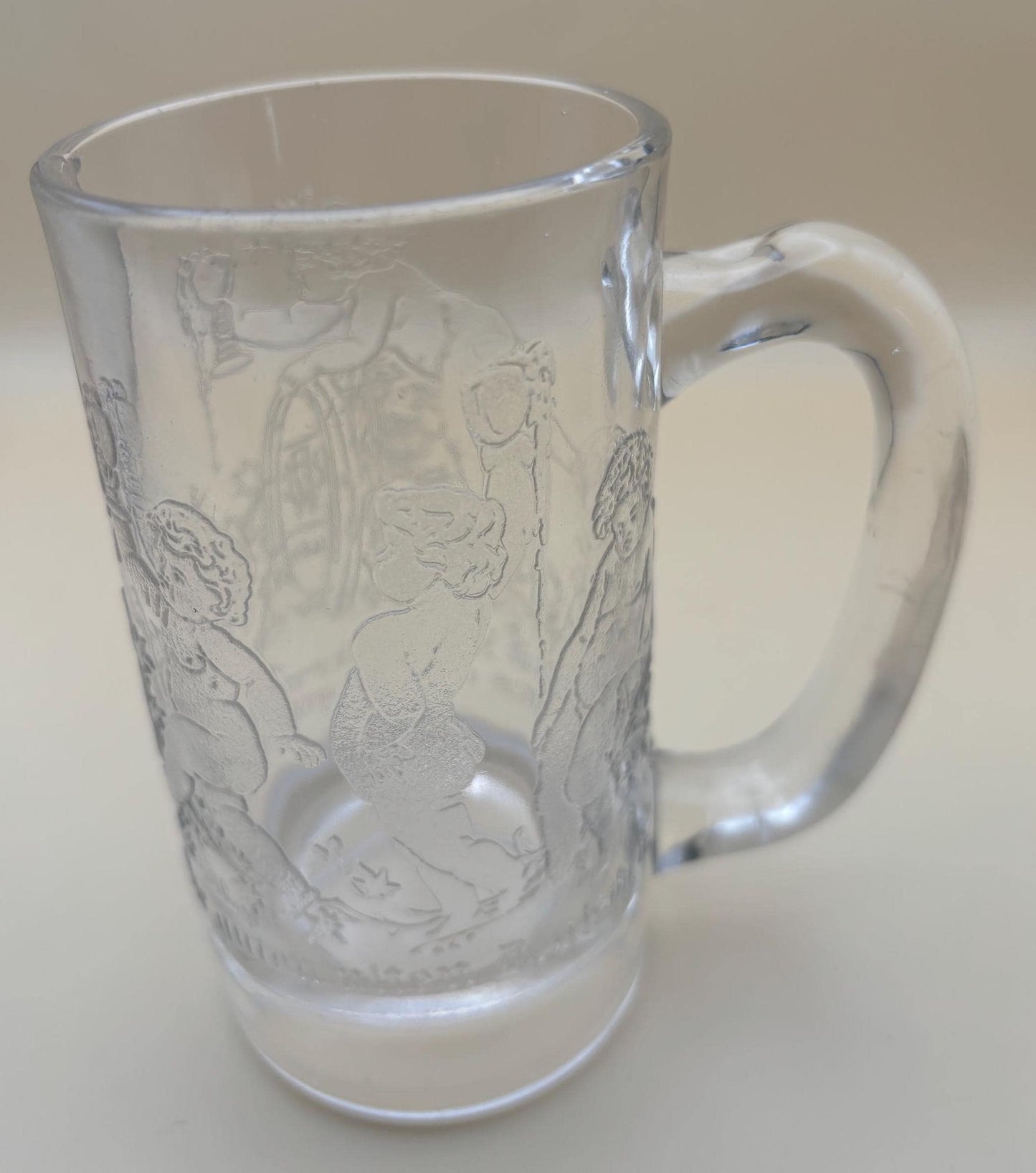 Vintage German Glass Beer Mug Ladies Dancing Made in Germany Lover Antiques and Vintage
