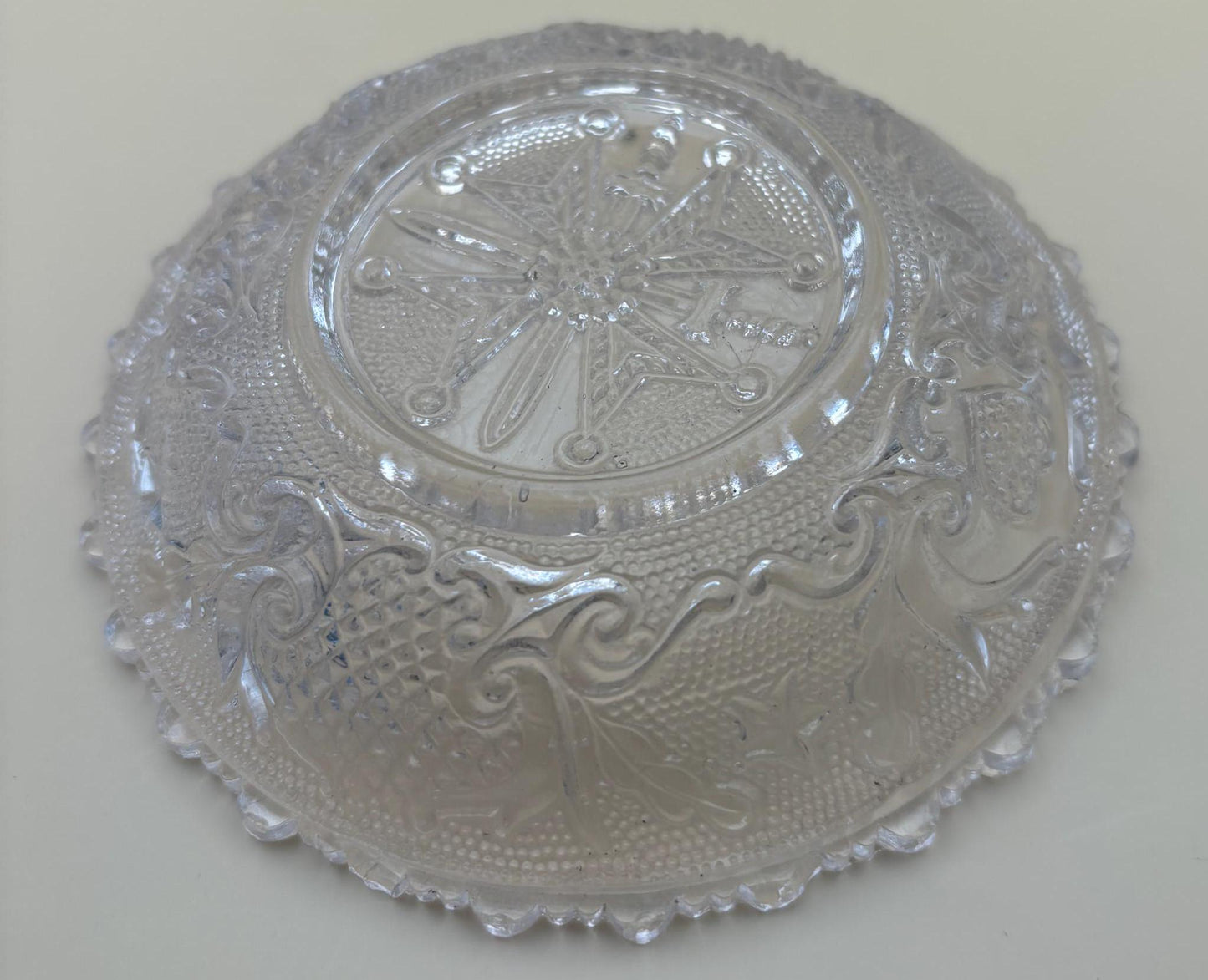 Antique Flint Beaded Glass Sauce Bowl or Plate Lover Antiques and Vintage