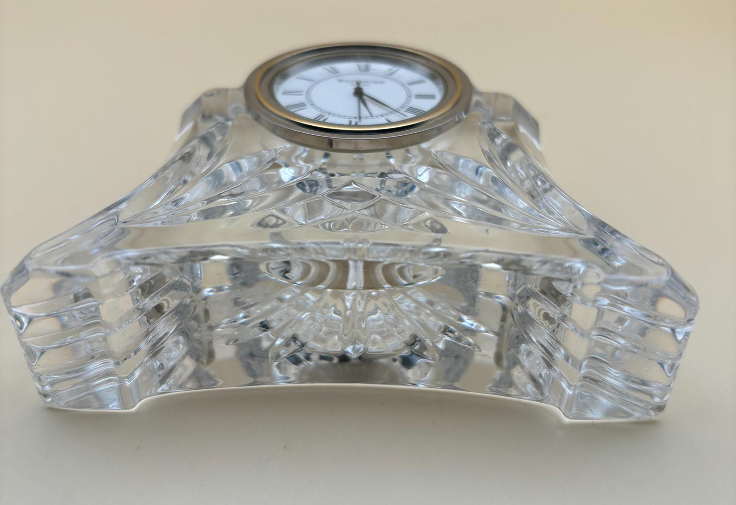 Vintage Waterford Crystal Mantle Clock Ireland Glass Time Piece Excellent Condition Lover Antiques and Vintage
