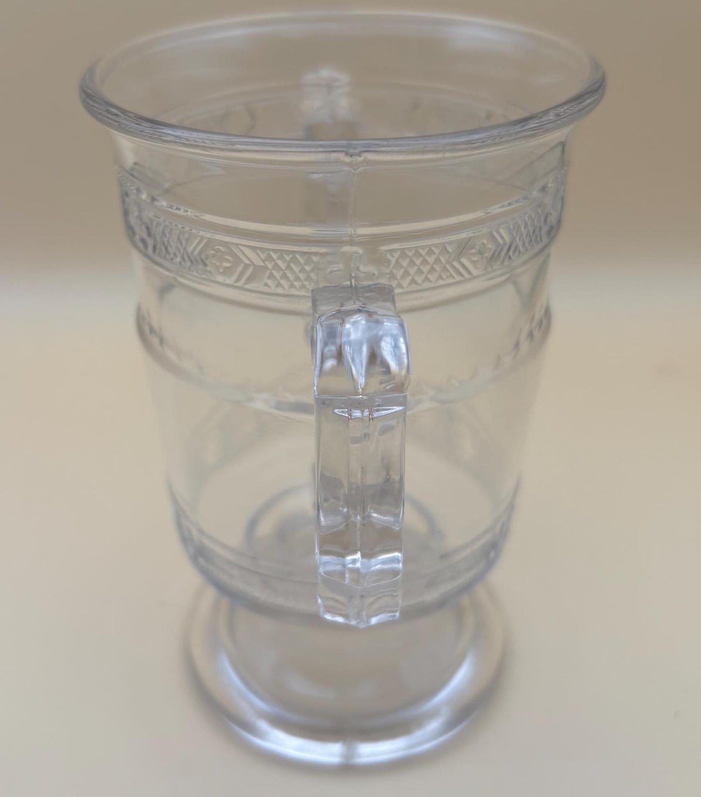 Antique EAPG Pressed Glass Cross Bands Trophy Glass Spooner or Spill Circa 1800’s Lover Antiques and Vintage
