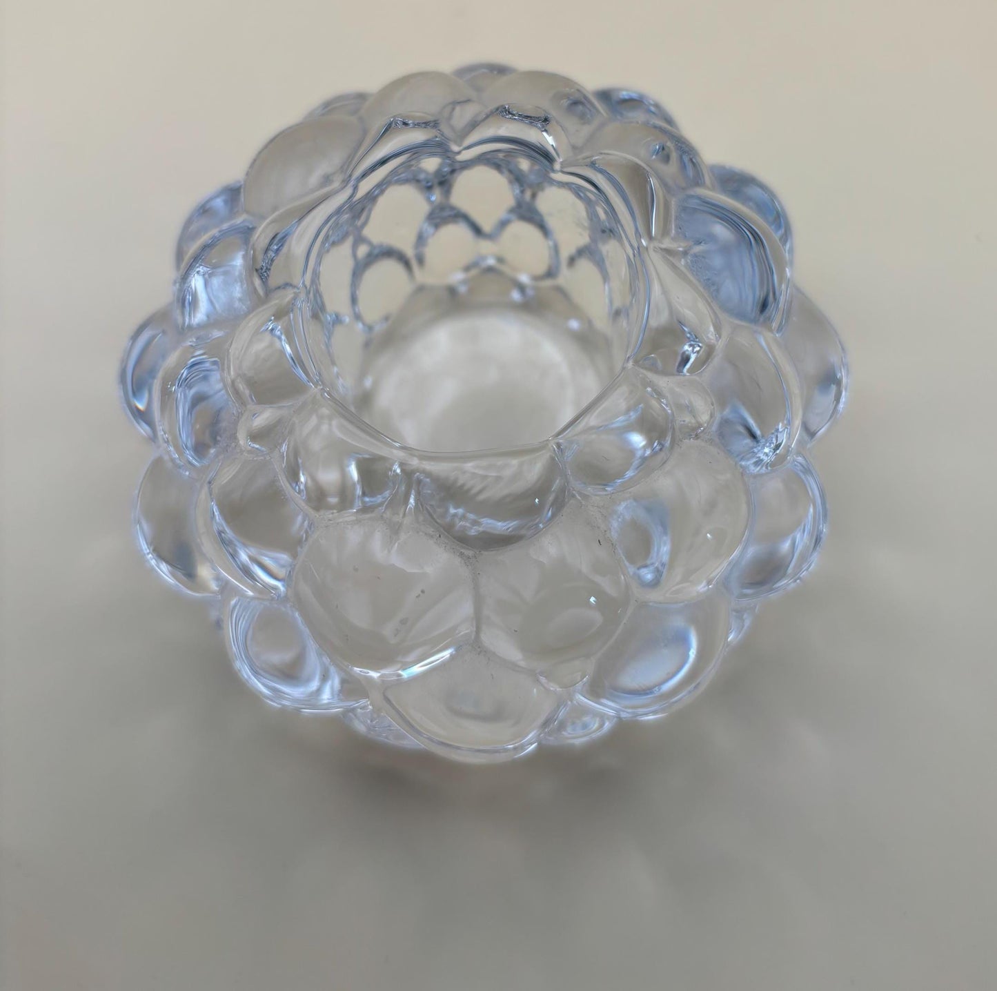 Vintage Orrefors Sweden Crystal Glass Votive Candle Holder Mid Century Glass Structure Bubble Art Lover Antiques and Vintage