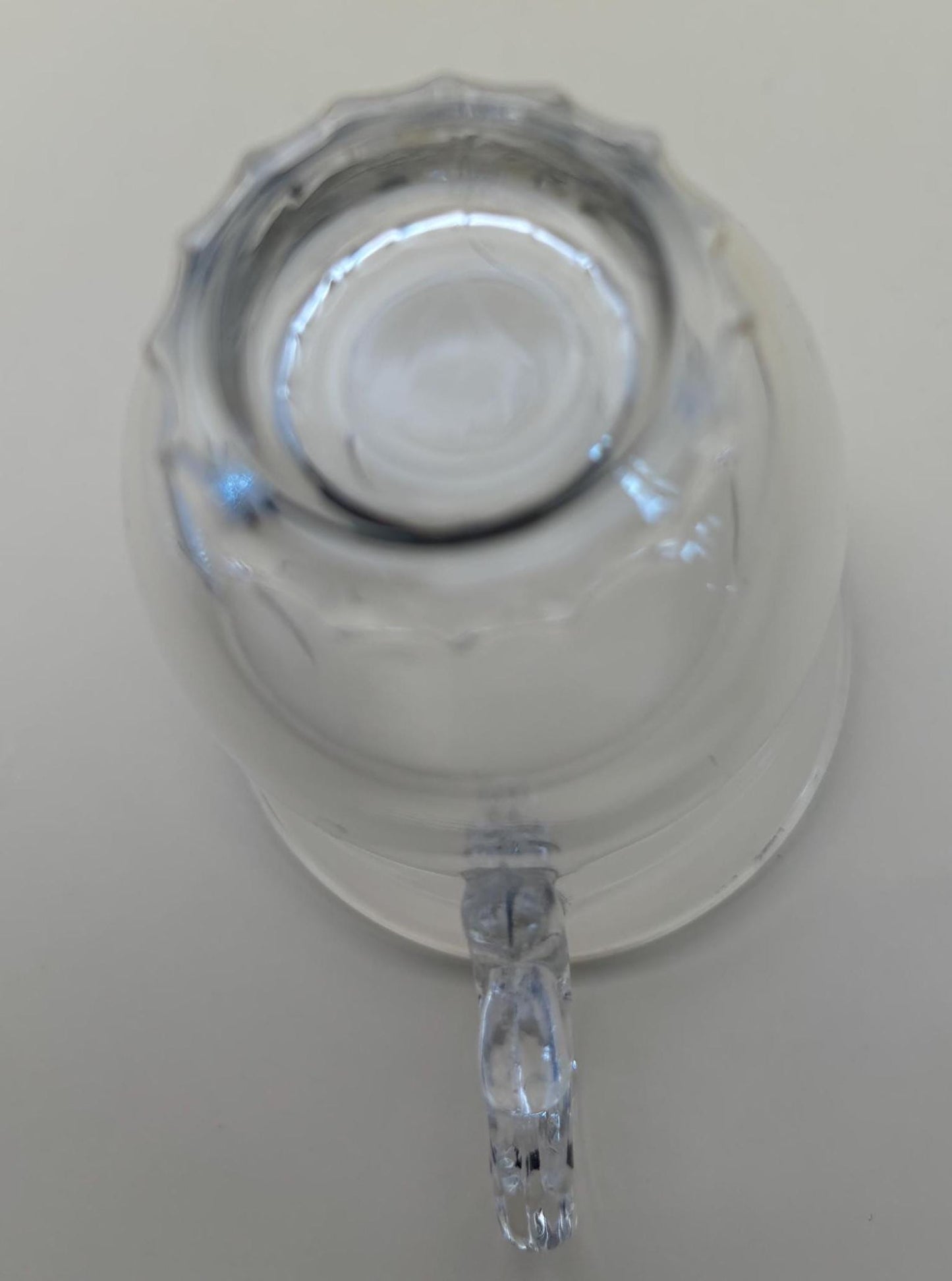 Antique Heisey Glass Creamer or Small Pitcher Creamer Cross Bands Lover Antiques and Vintage