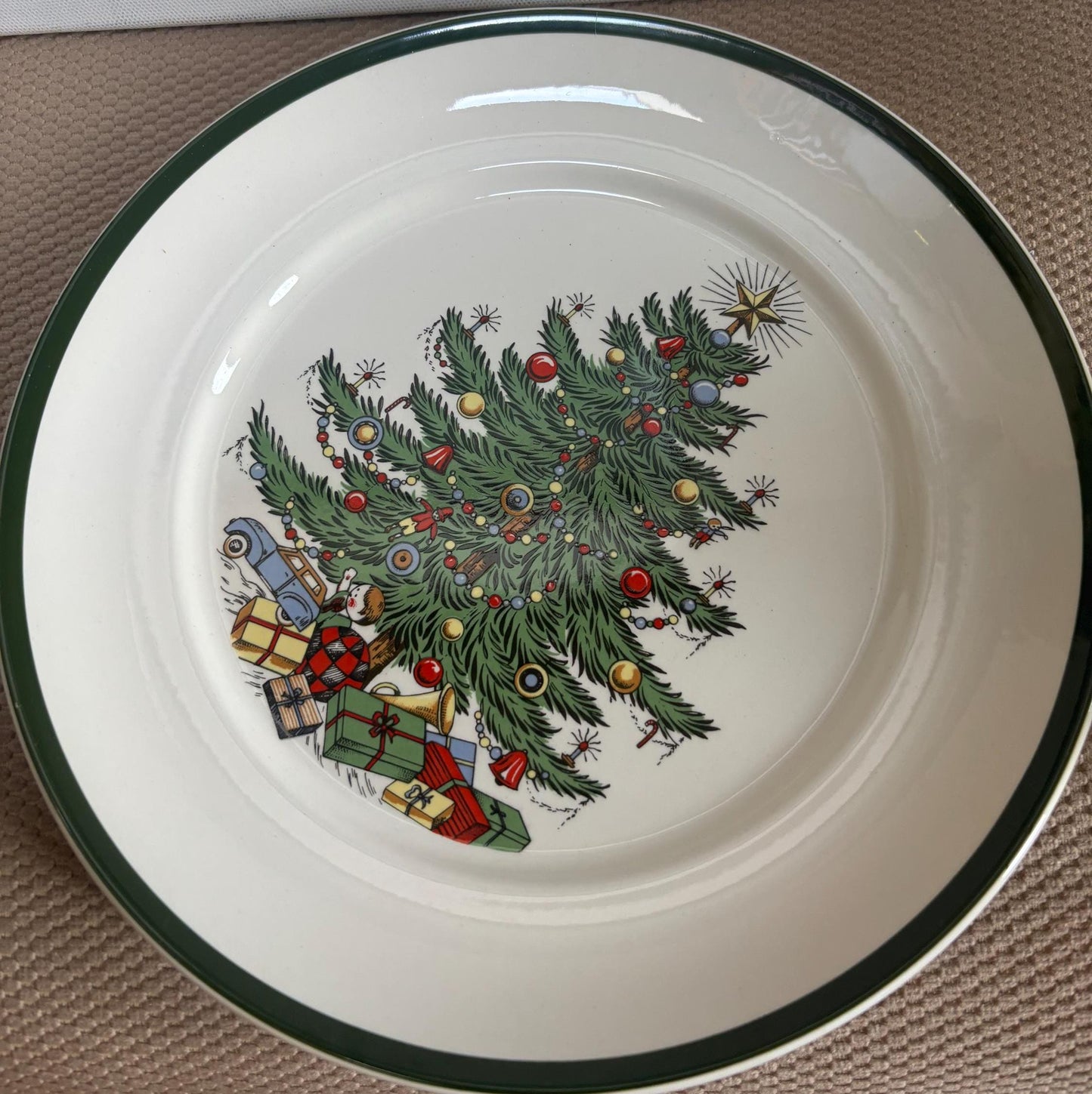 Vintage Christmas Tree Plate by Cuthbertson Made in England Lover Antiques and Vintage