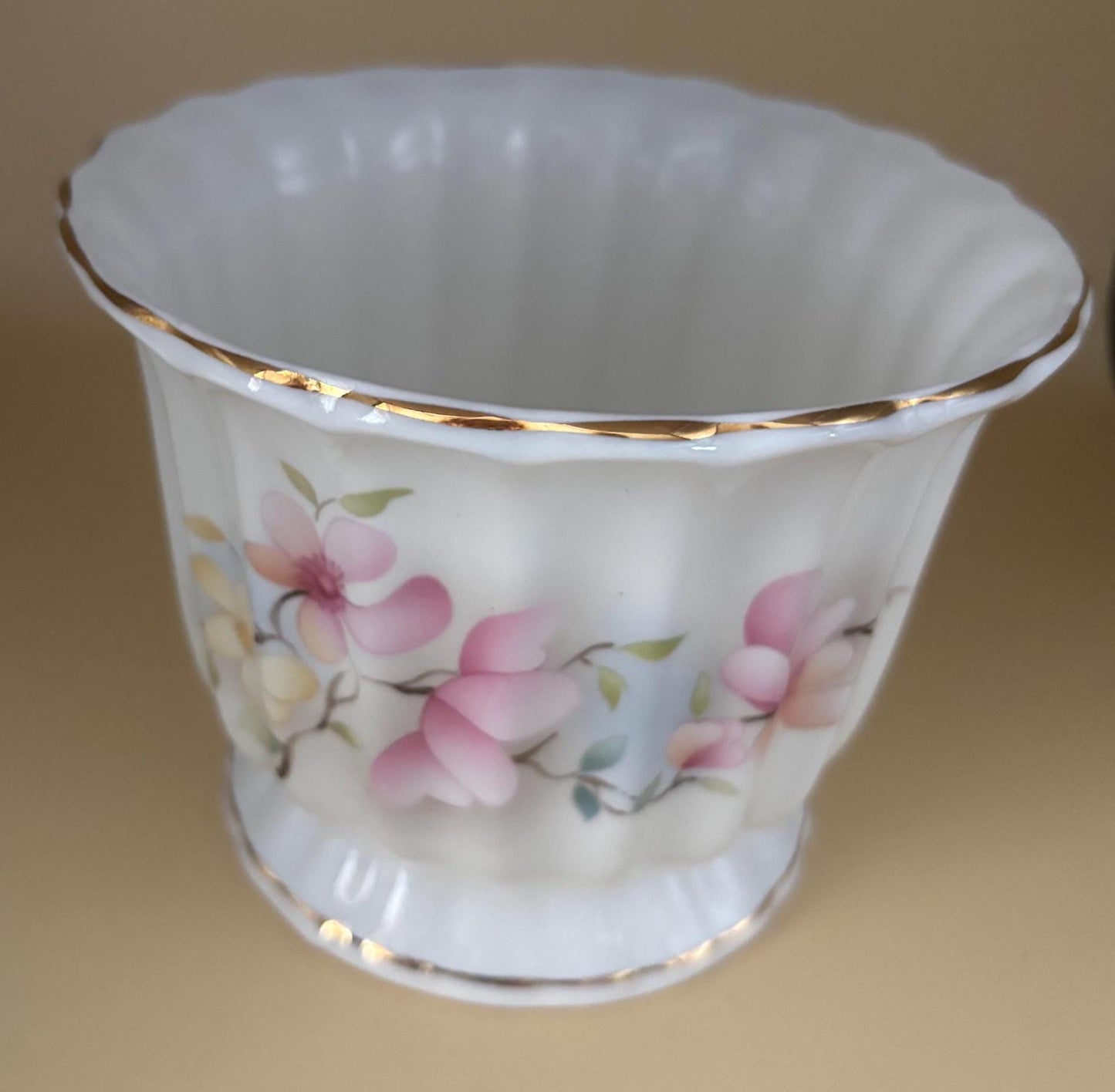 Vintage Bone China Vase with Hand Painted Roses Made in England Lover Antiques and Vintage