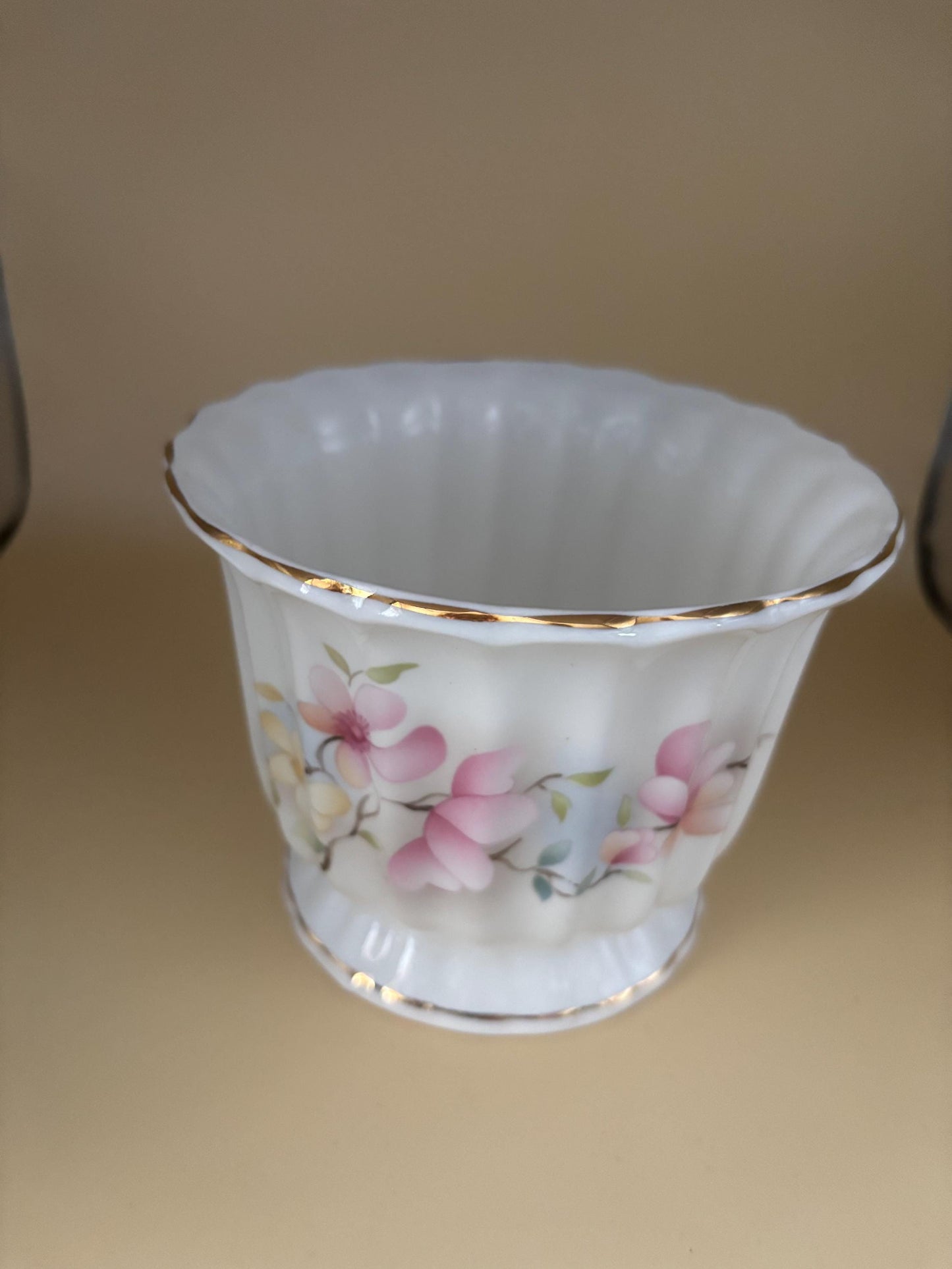 Vintage Bone China Vase with Hand Painted Roses Made in England Lover Antiques and Vintage