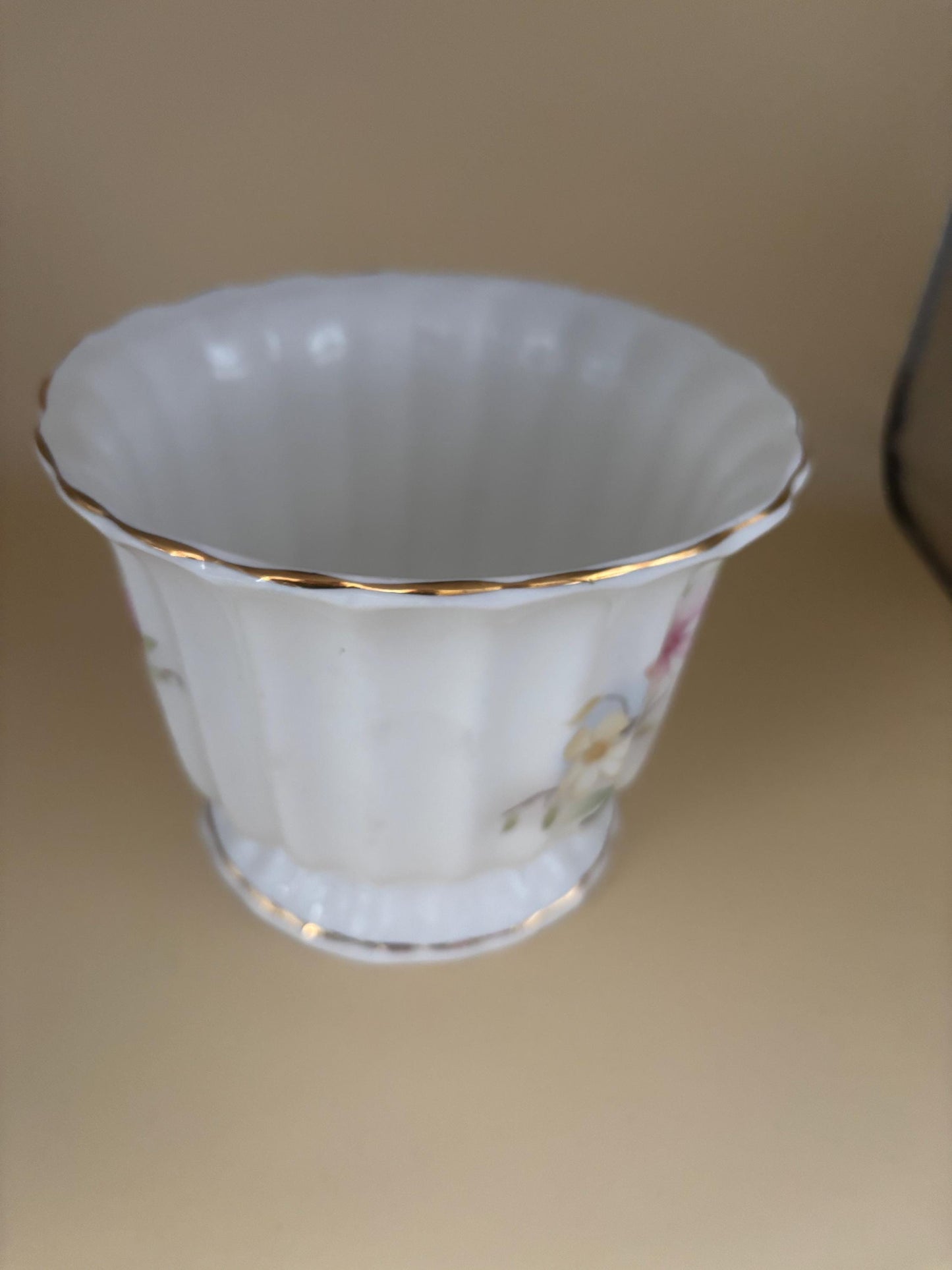 Vintage Bone China Vase with Hand Painted Roses Made in England Lover Antiques and Vintage